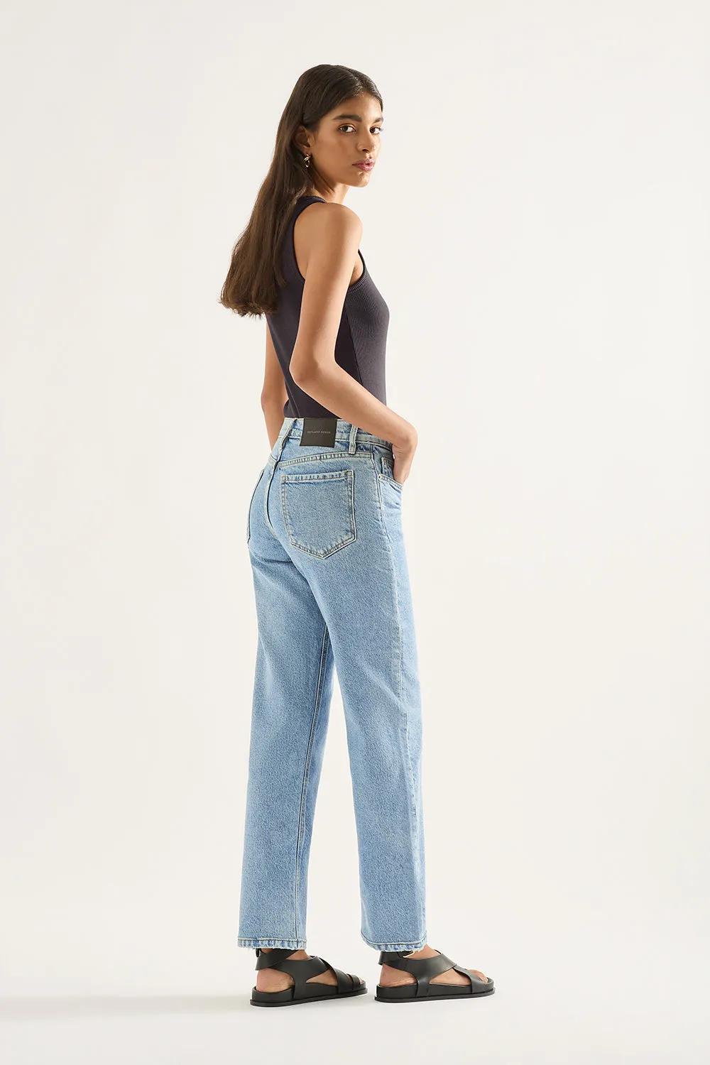 Elise Mid Straight Jean - Era Blue