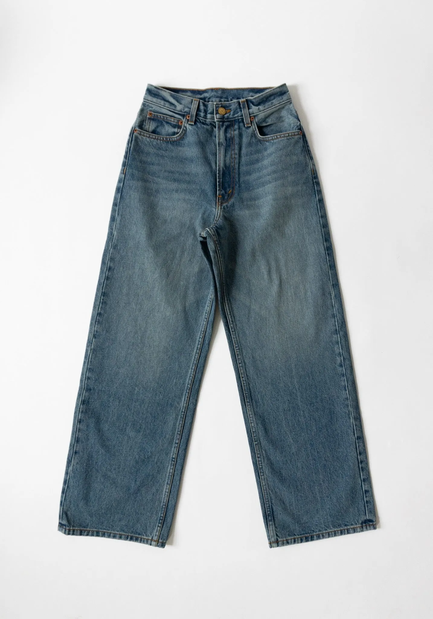 Elissa High Wide Jean in Vista Blue