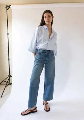 Elissa High Wide Jean in Vista Blue