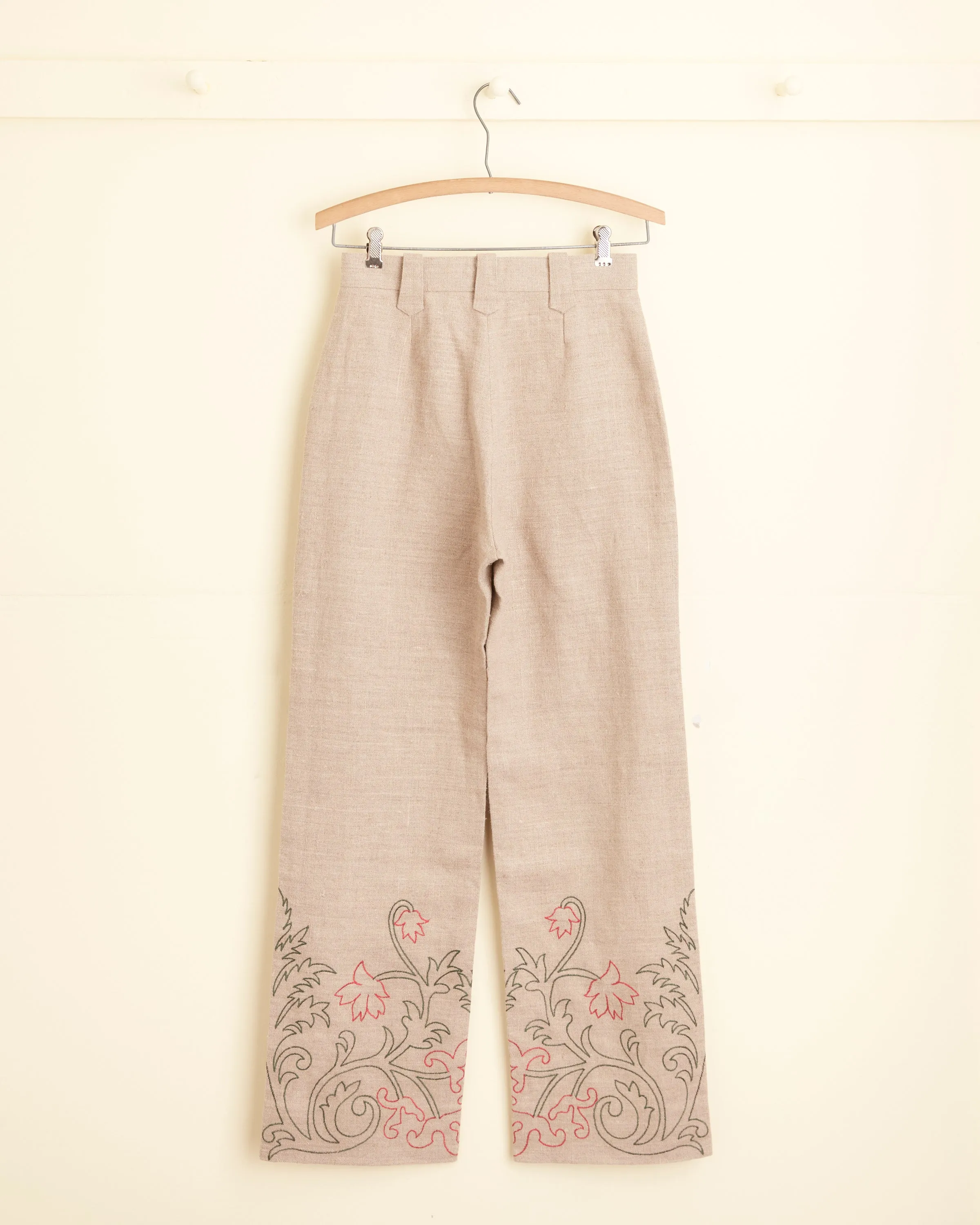 Embroidered Trumpetflower Murphy Trousers