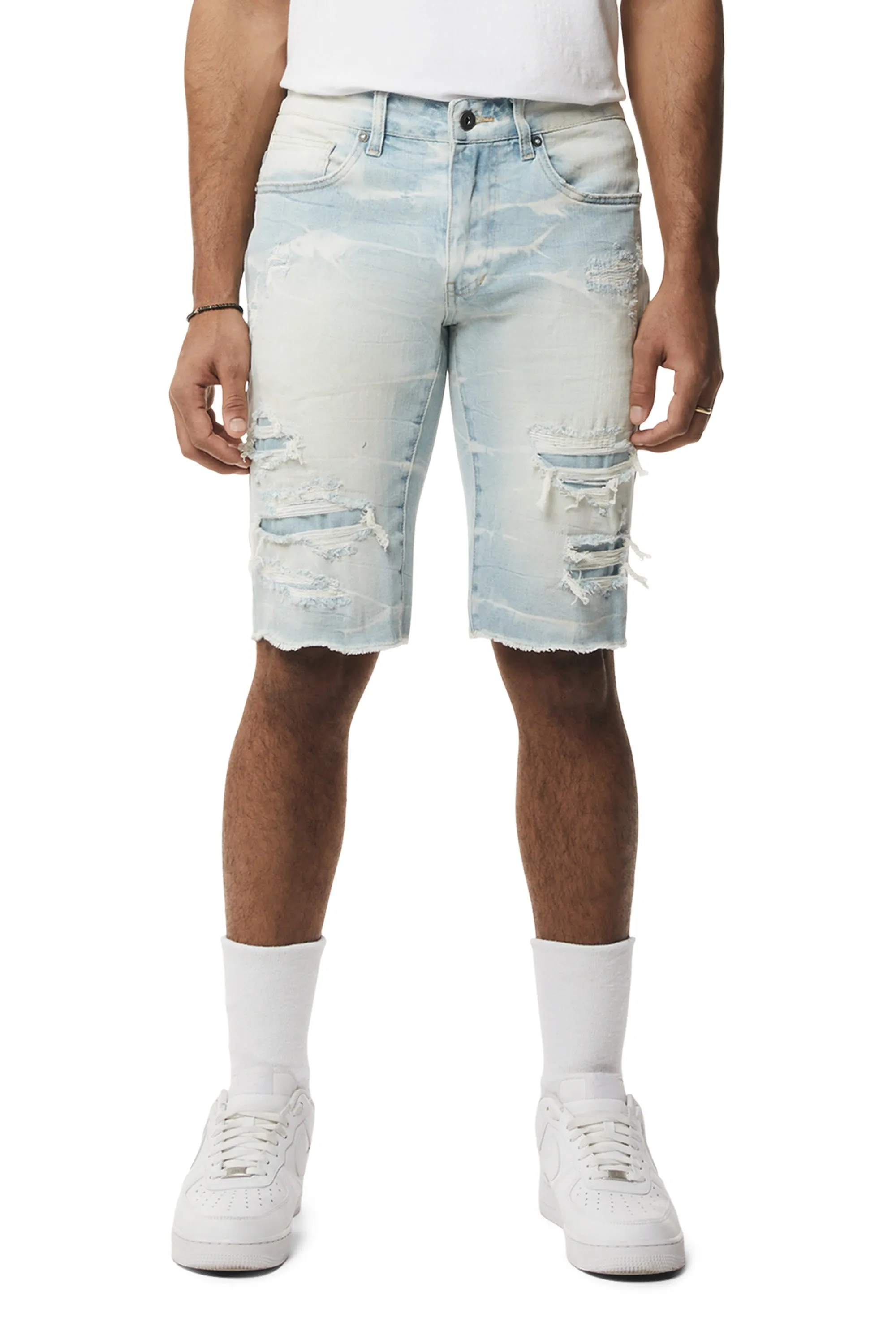 Essential Jean Shorts - Speckle Blue