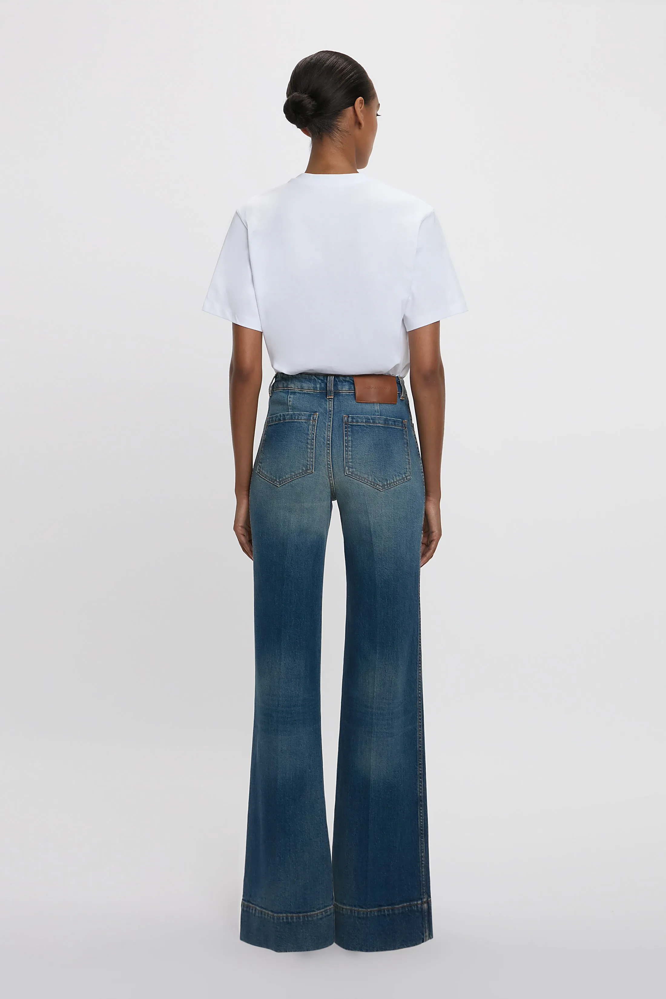 Exclusive Alina High Waisted Jean In Mid Blue