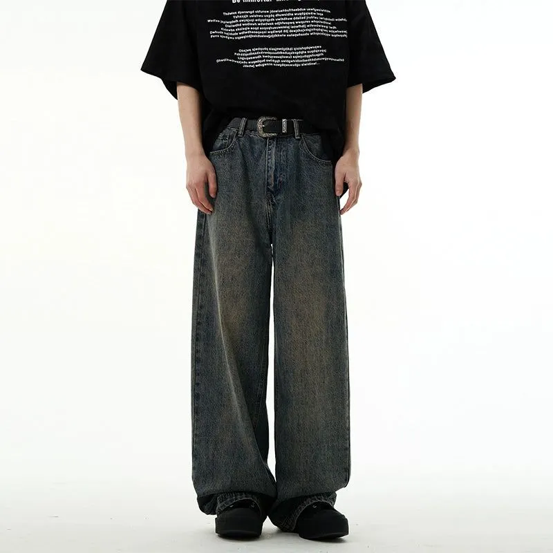 Faded Wash Baggy Jeans