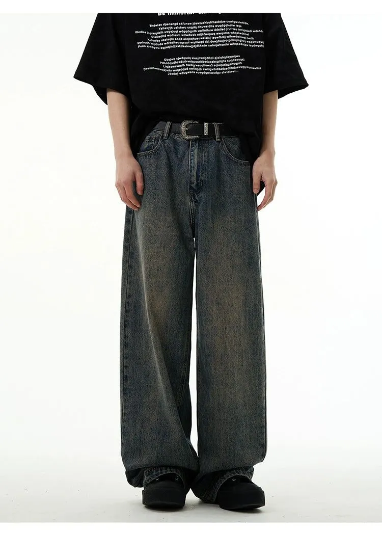 Faded Wash Baggy Jeans