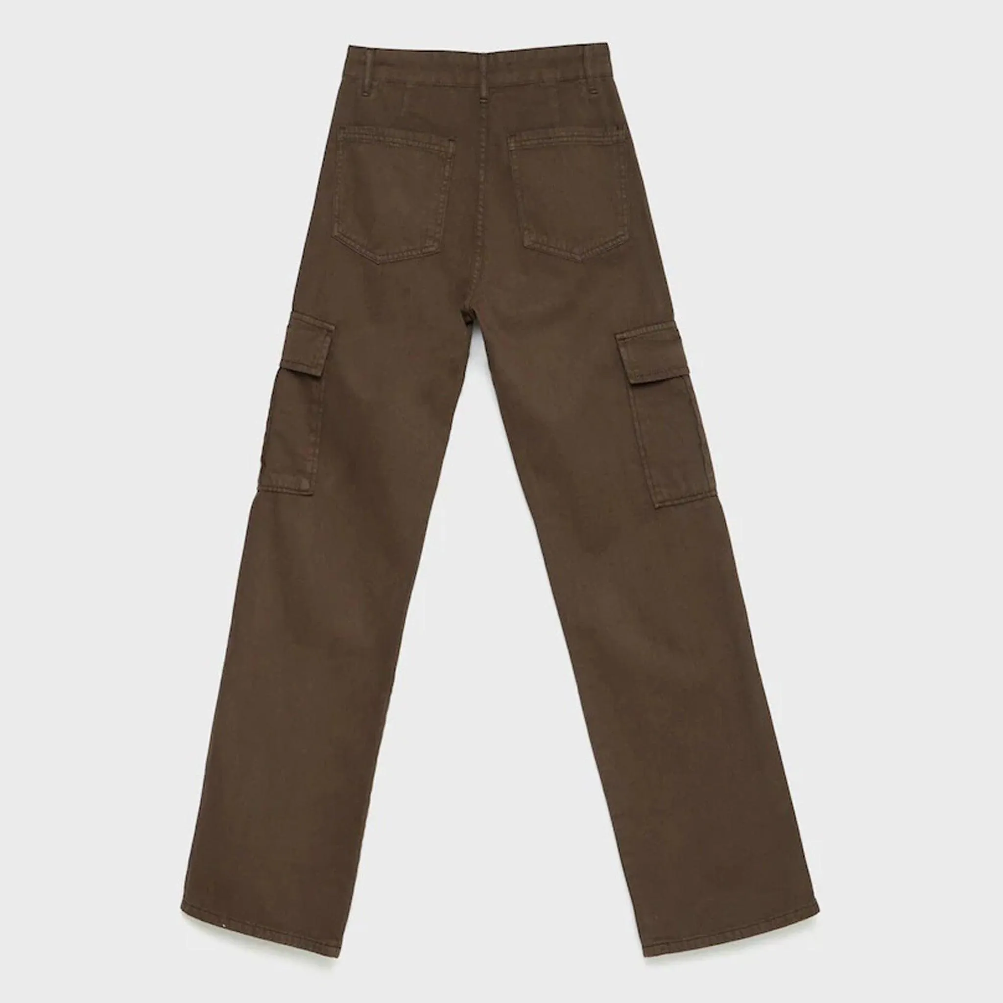 Female Brown Cargo Trousers (6 pockets)