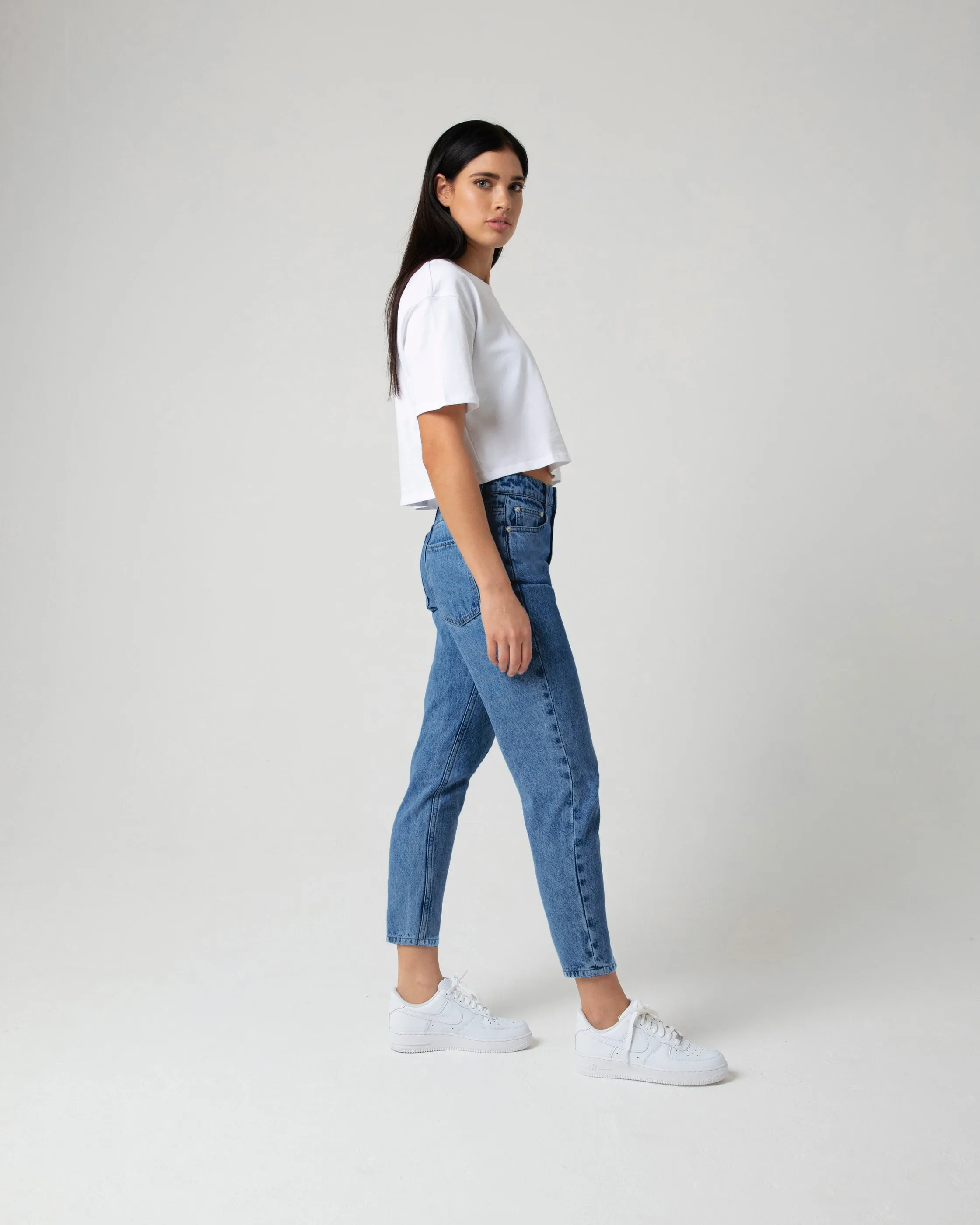 Florrie Mom Jean Denim Blue