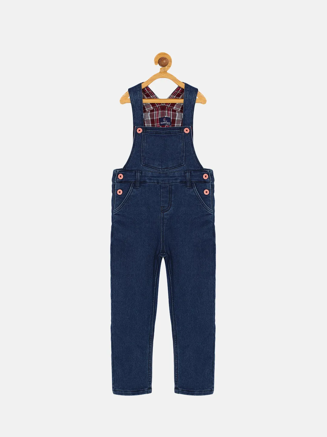 Girls Denim Dungaree Pant