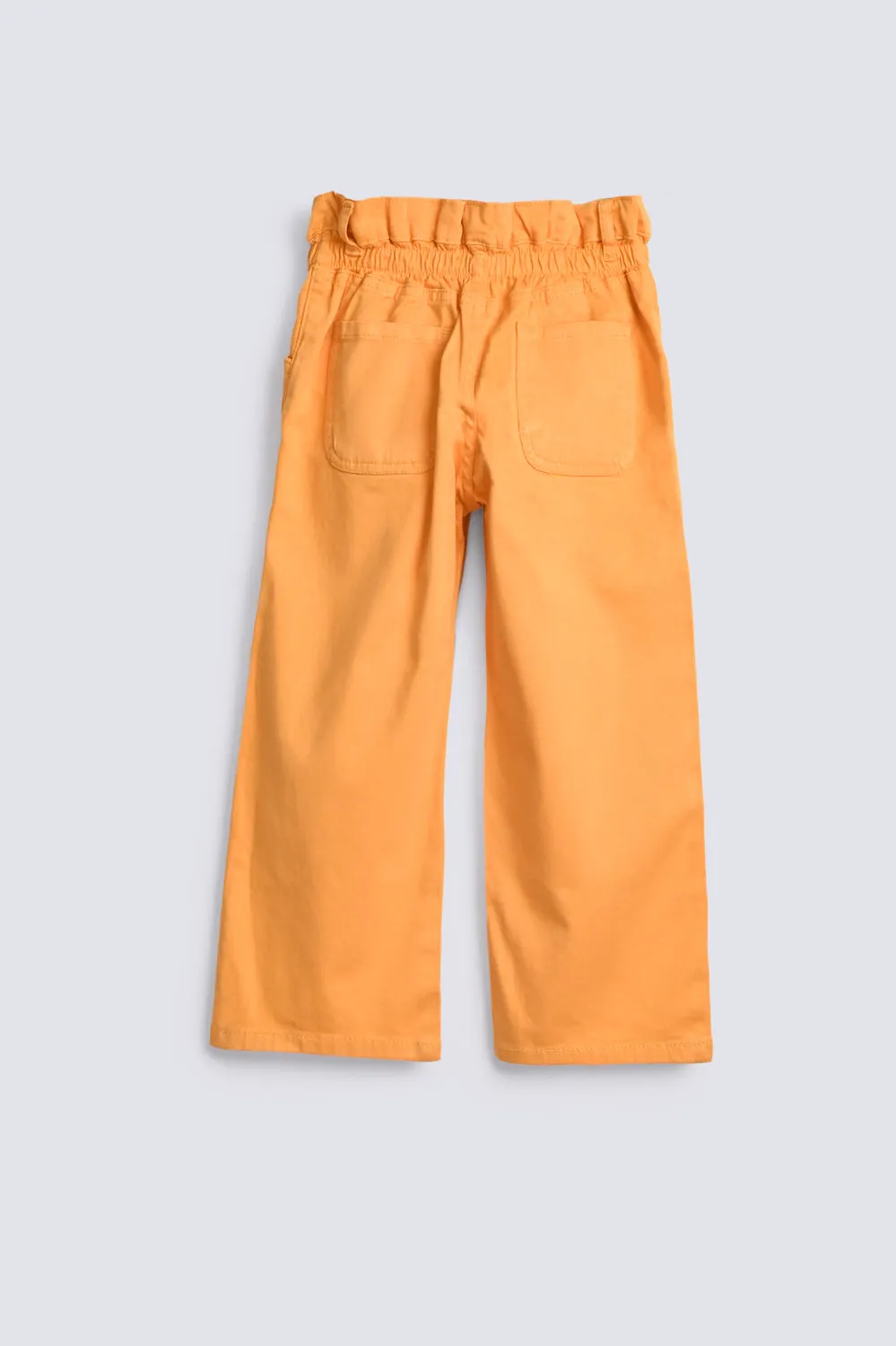 GIRLS LOOSE TWILL TROUSERS