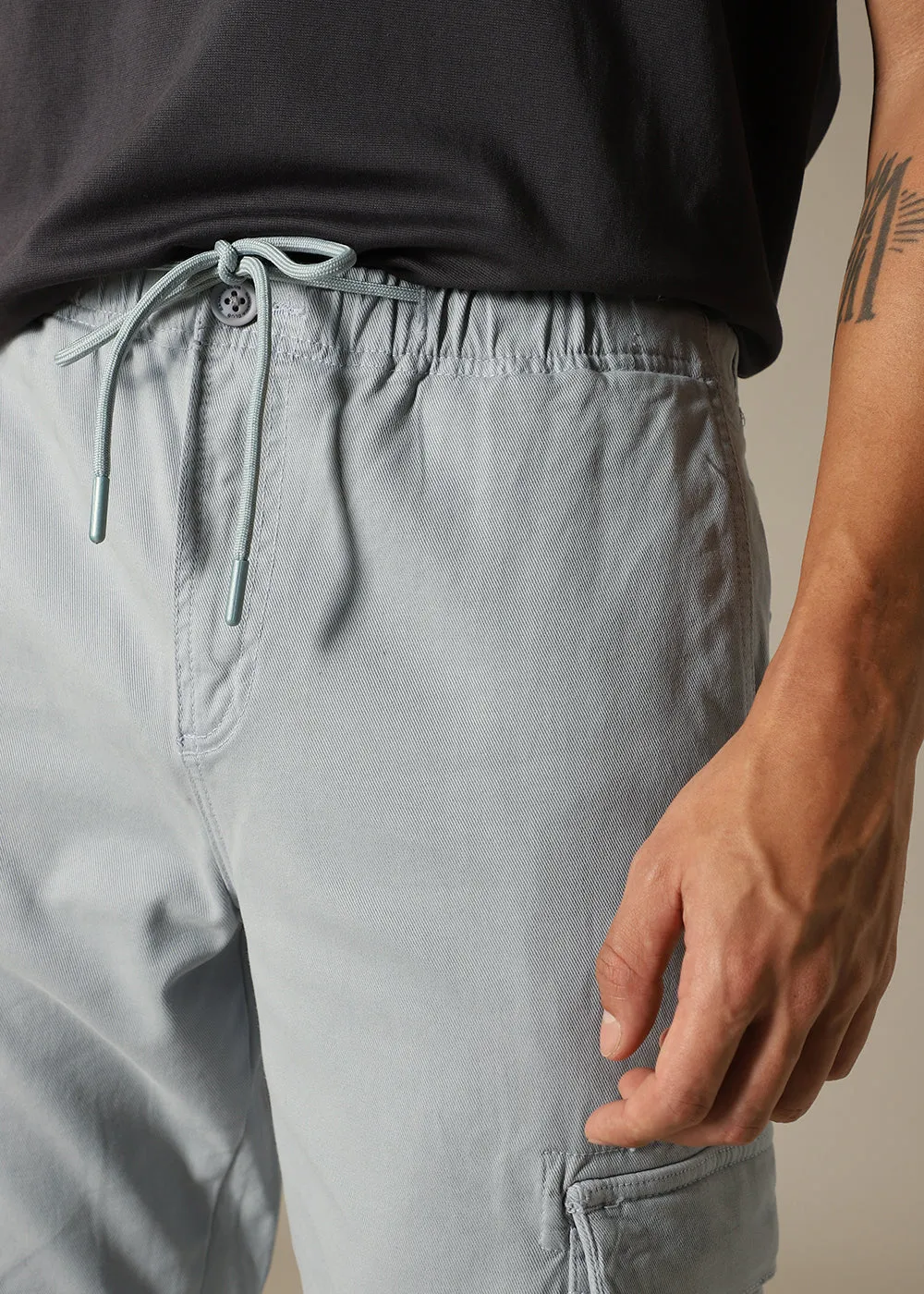 Grey Twill Cargo Pant