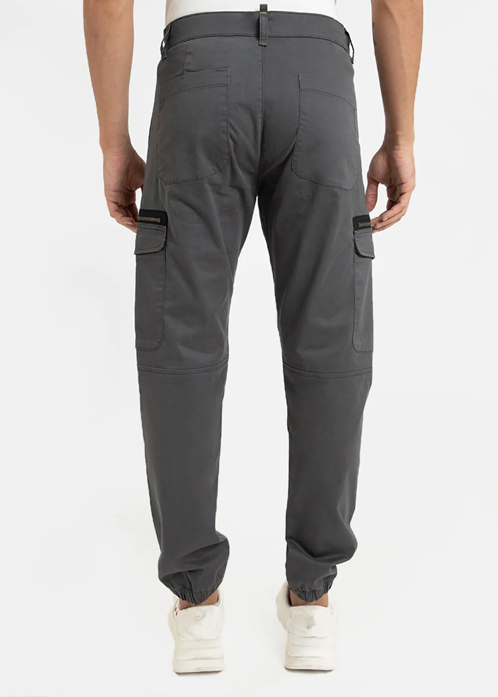 Iron Gray Elasticated Cargo Pant