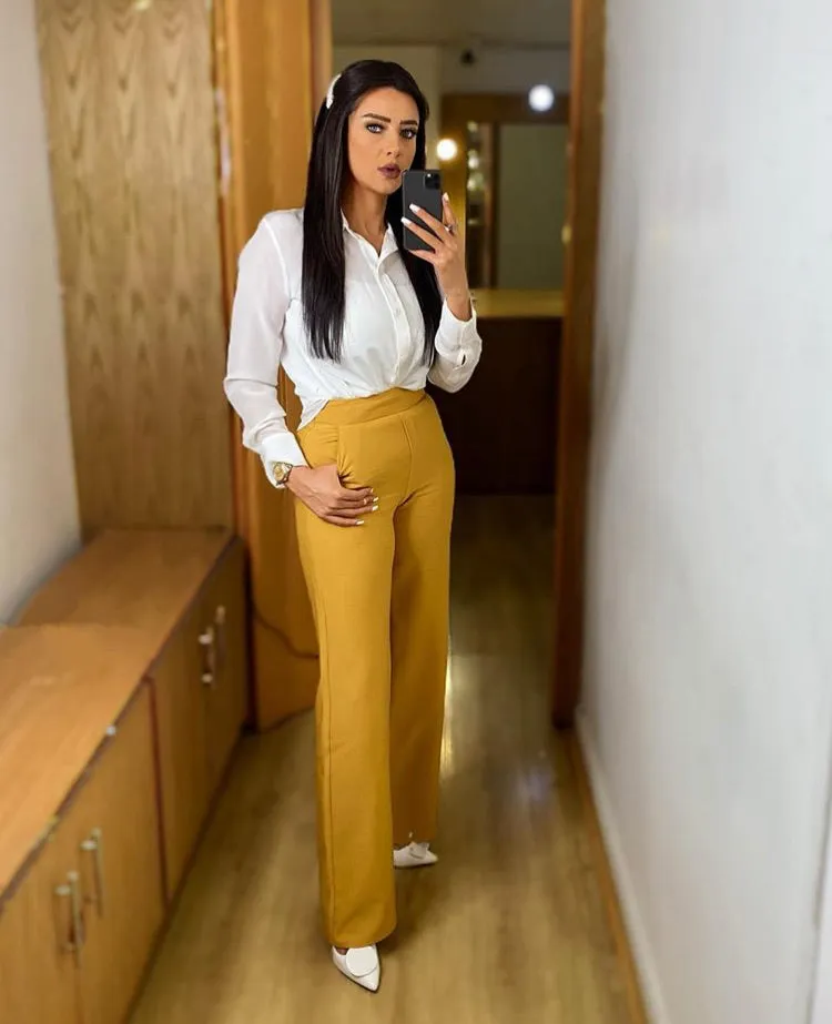 KIRA MUSTARD WIDE LEG TROUSERS