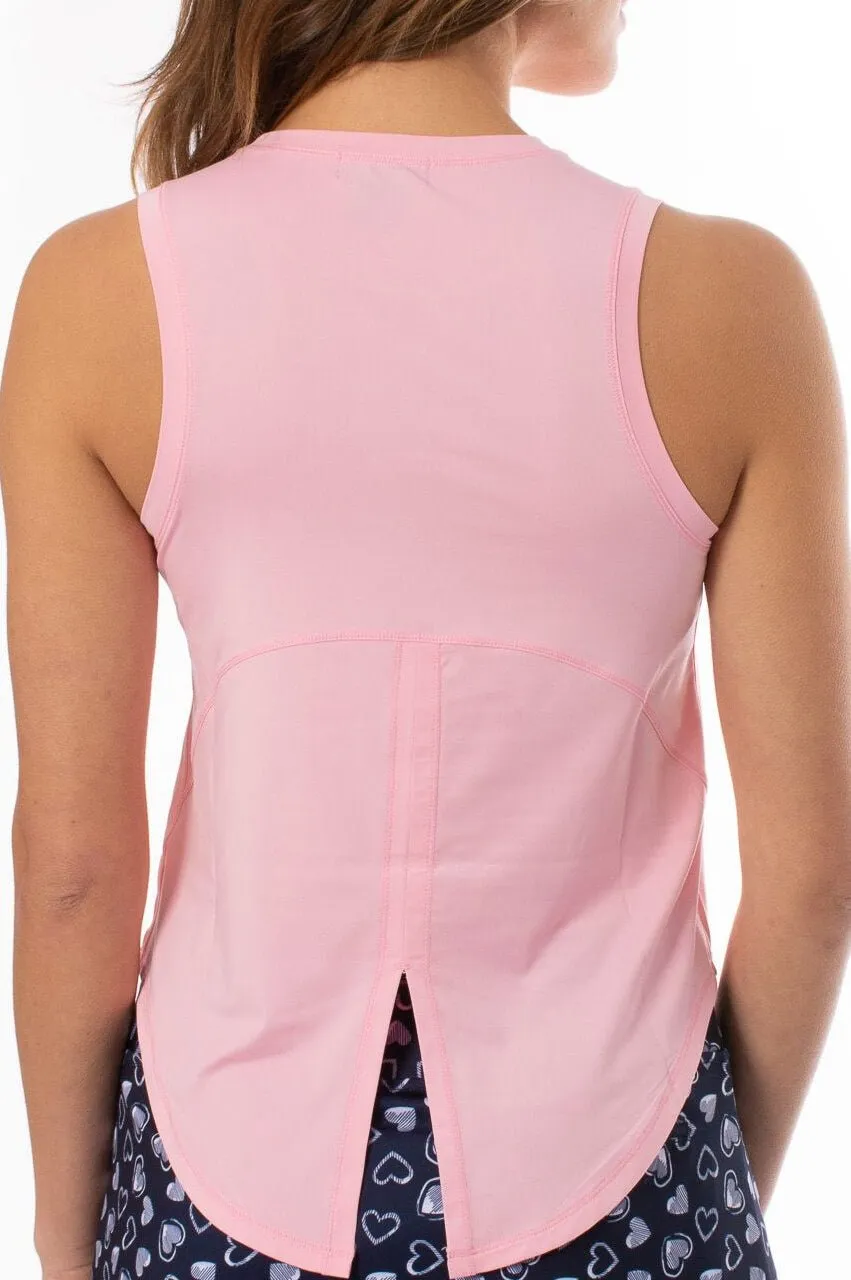 Light Pink Sleeveless Sport Tie Top