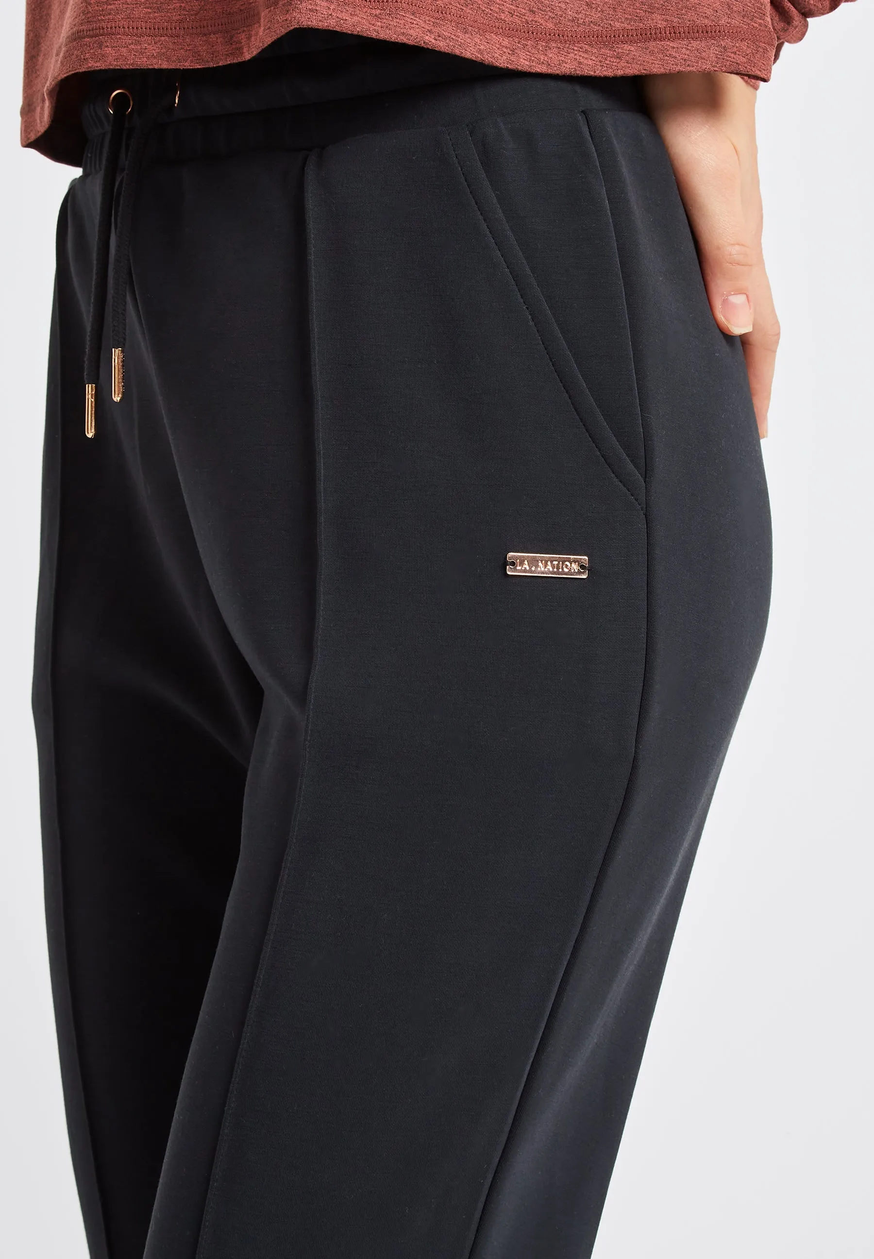 Lux Wide Leg Trousers-Black