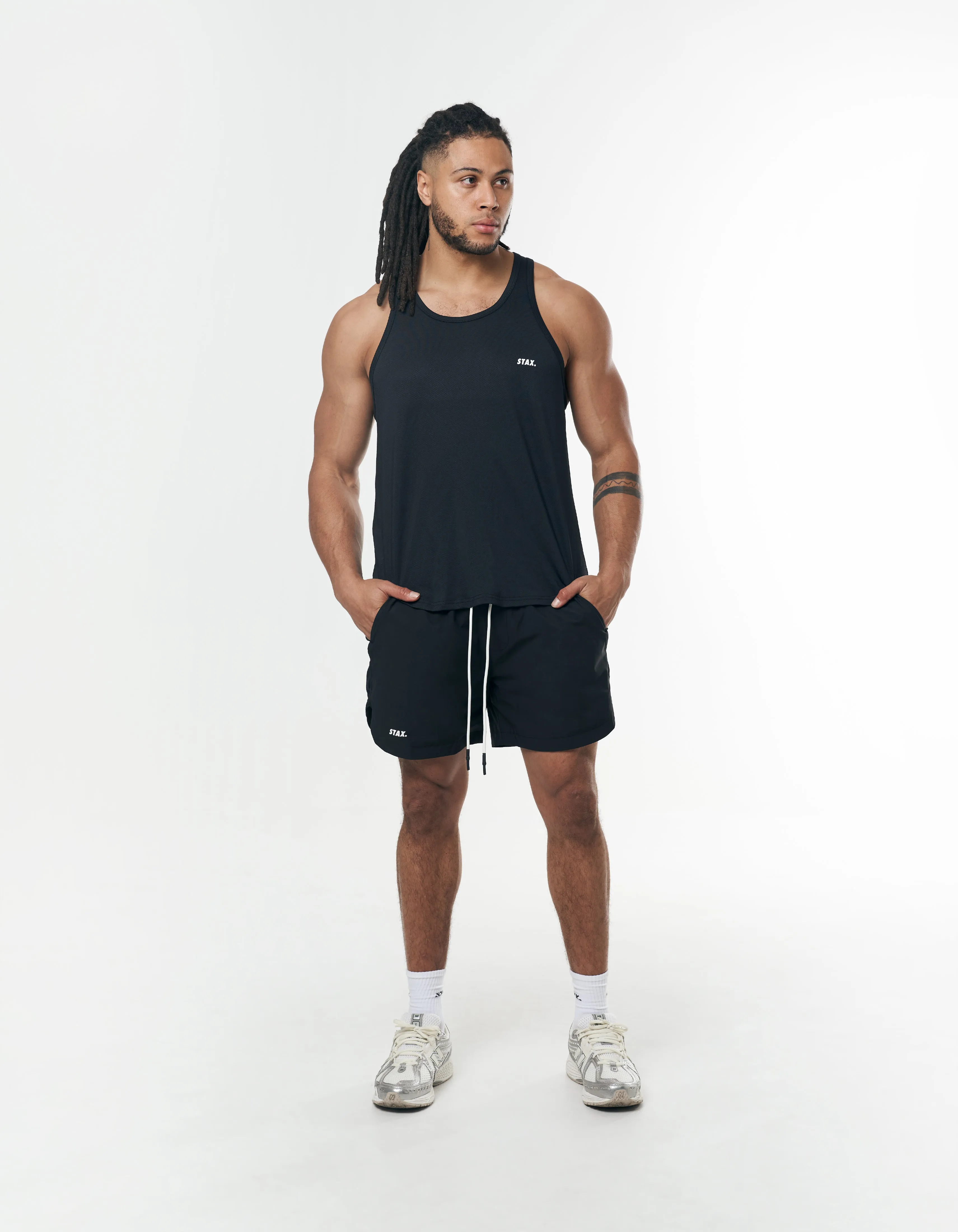 Mens Sport Singlet - Black