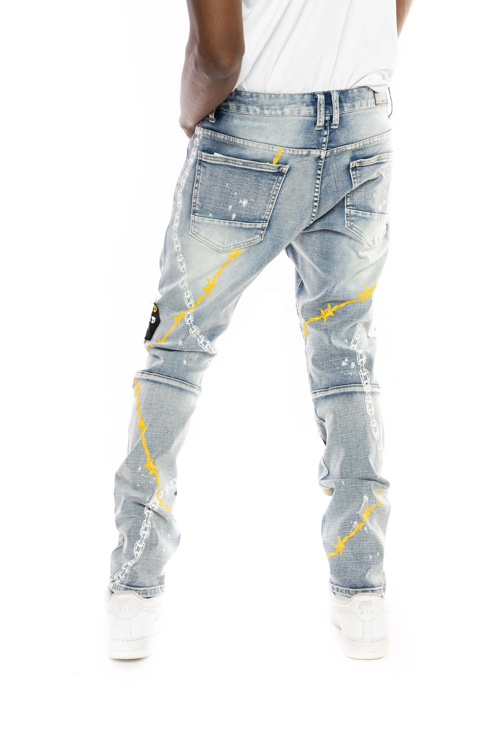 Mixed Media Fashion Jean - Albany Blue