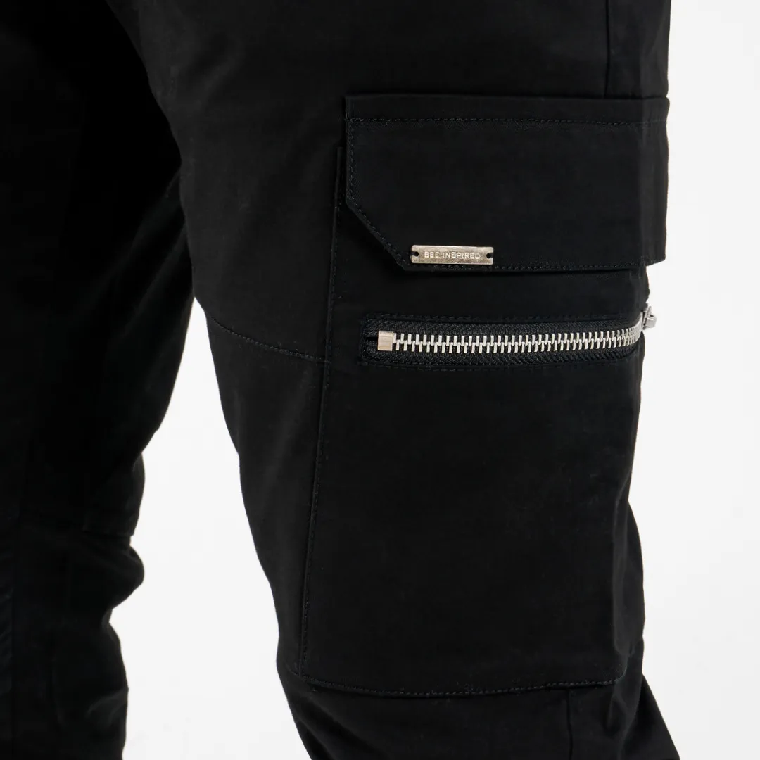 Stylish Black Modric Cargo Pants for Men – Versatile and Comfortable Design