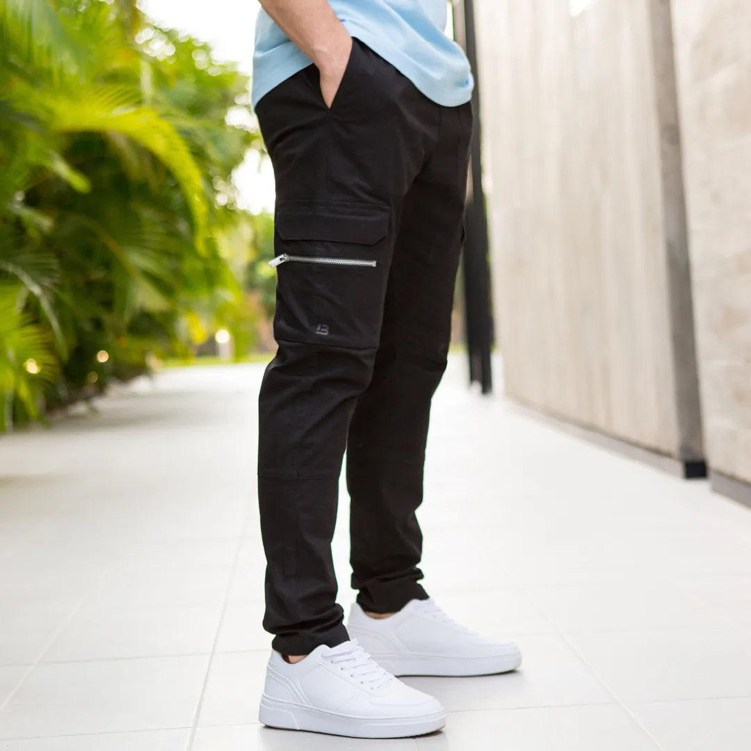 Stylish Black Modric Cargo Pants for Men – Versatile and Comfortable Design