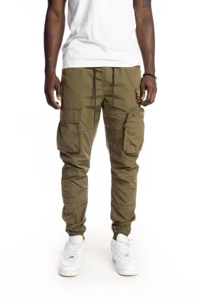 Multi Pocket Cargo Windbreaker Pant - Olive