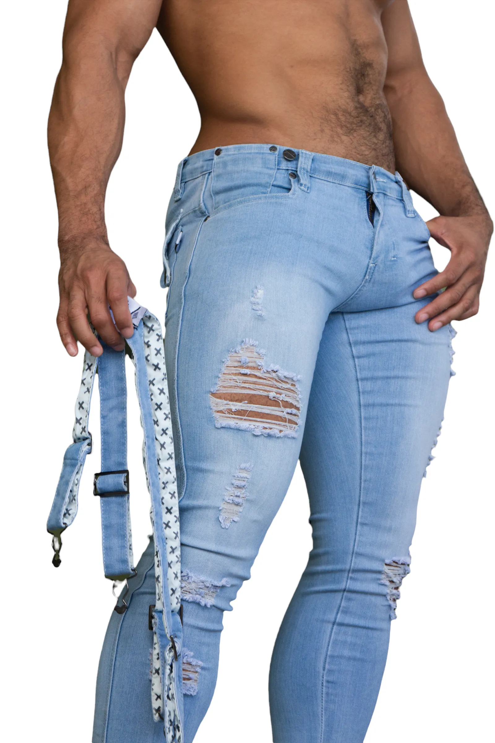 OSCAR ICE BLUE HAND-ABRADED JEAN