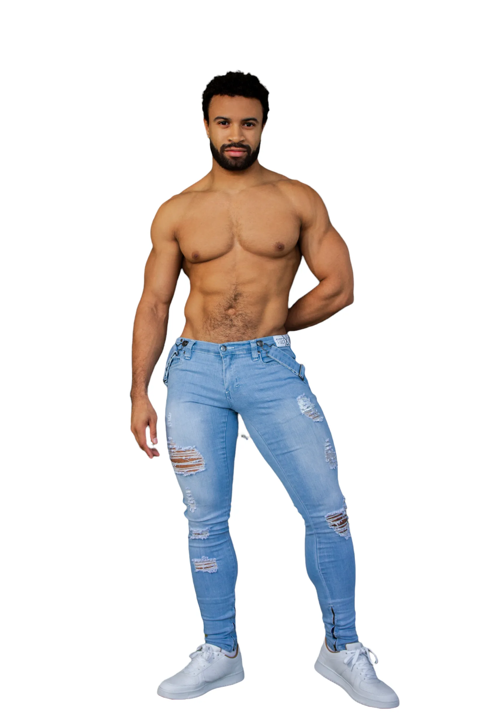 OSCAR ICE BLUE HAND-ABRADED JEAN