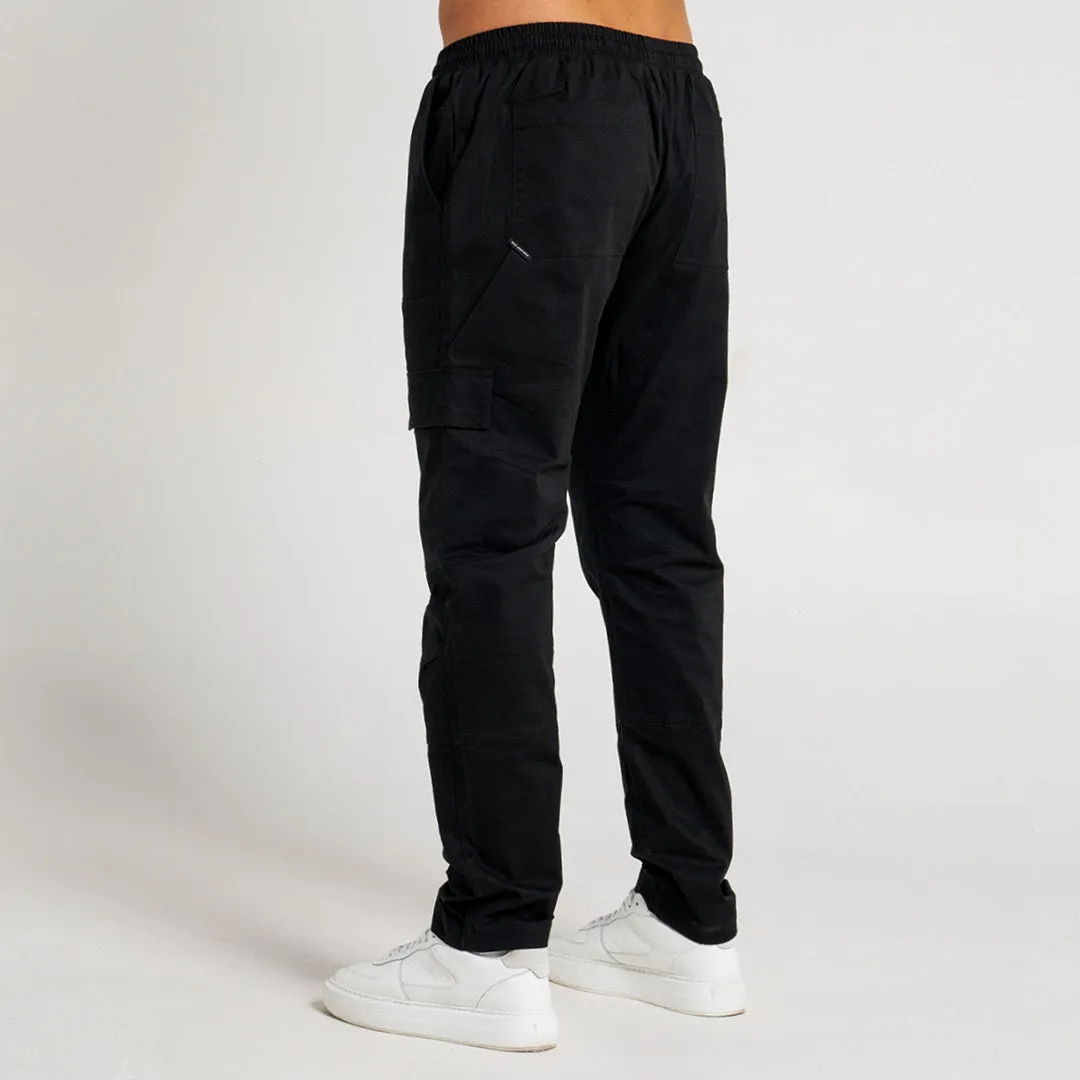 Parkes High-Quality Black Cargo Pants for Versatile Use