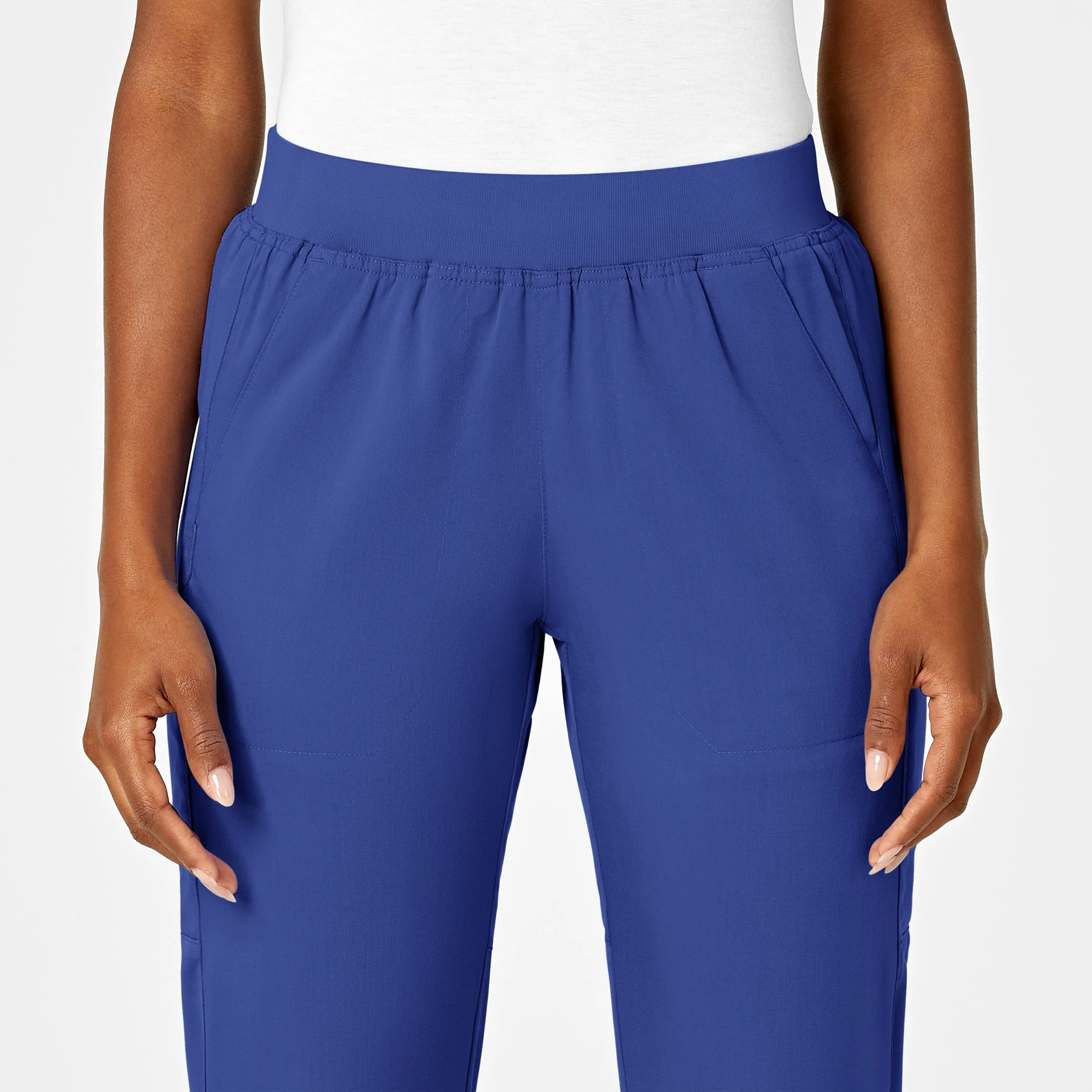 PRO Women's Knit Waist Cargo Scrub Pant - Galaxy Blue