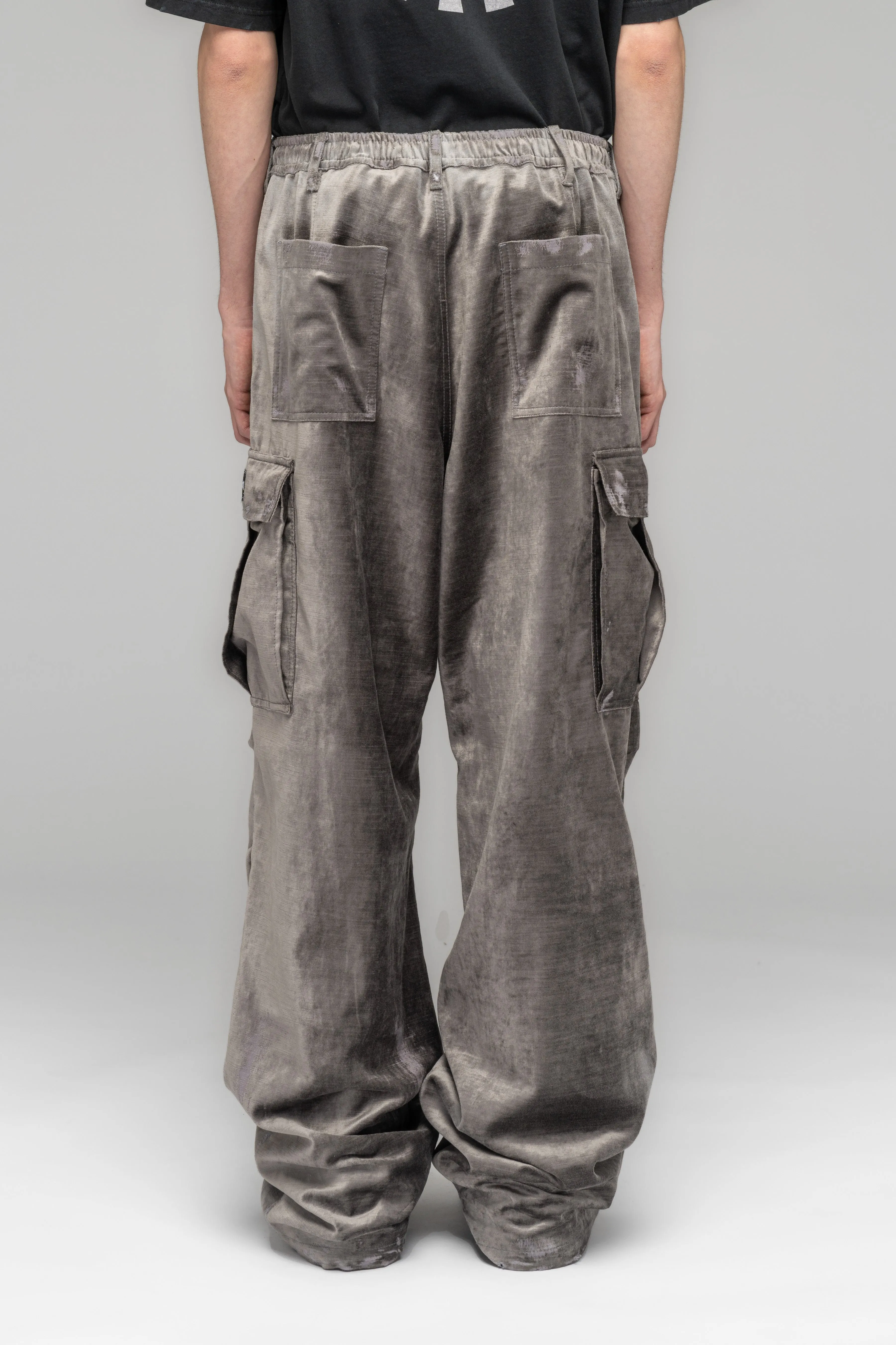 "LIFELINE" DISTRESSED VELVET CARGO PANT