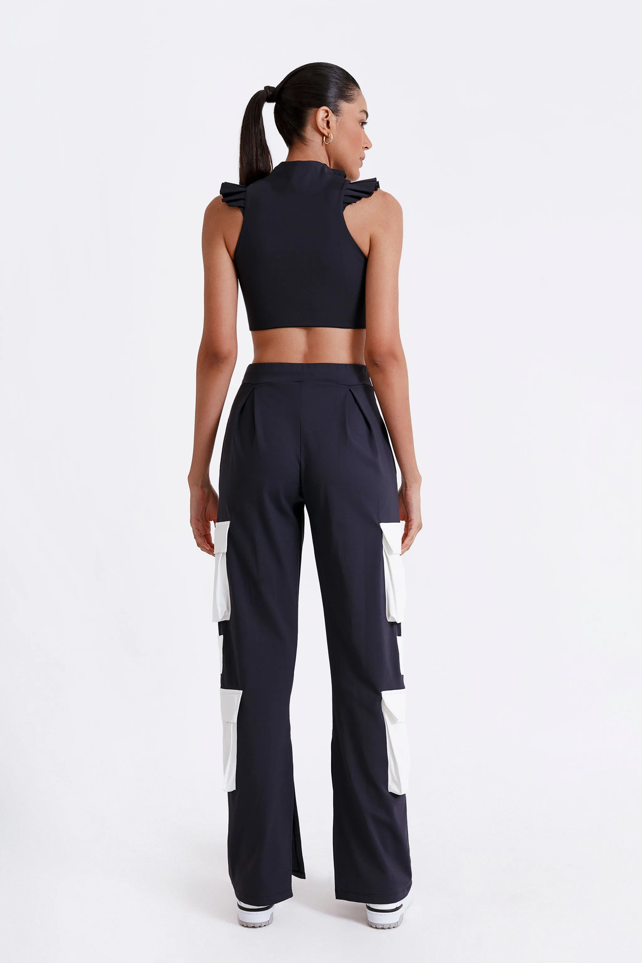 Re-Cargo Slit Pant Black / Chantilly