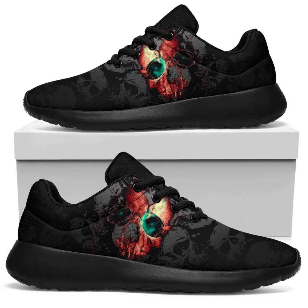 Red Black Skull - Sport Sneakers