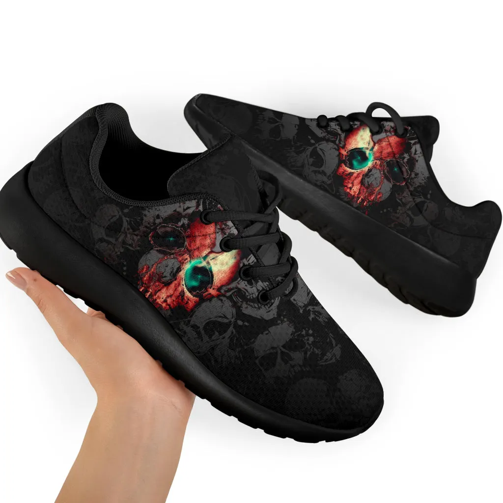 Red Black Skull - Sport Sneakers