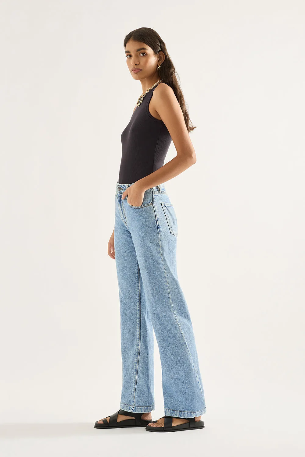 Ren High Flare Jean - Era Blue