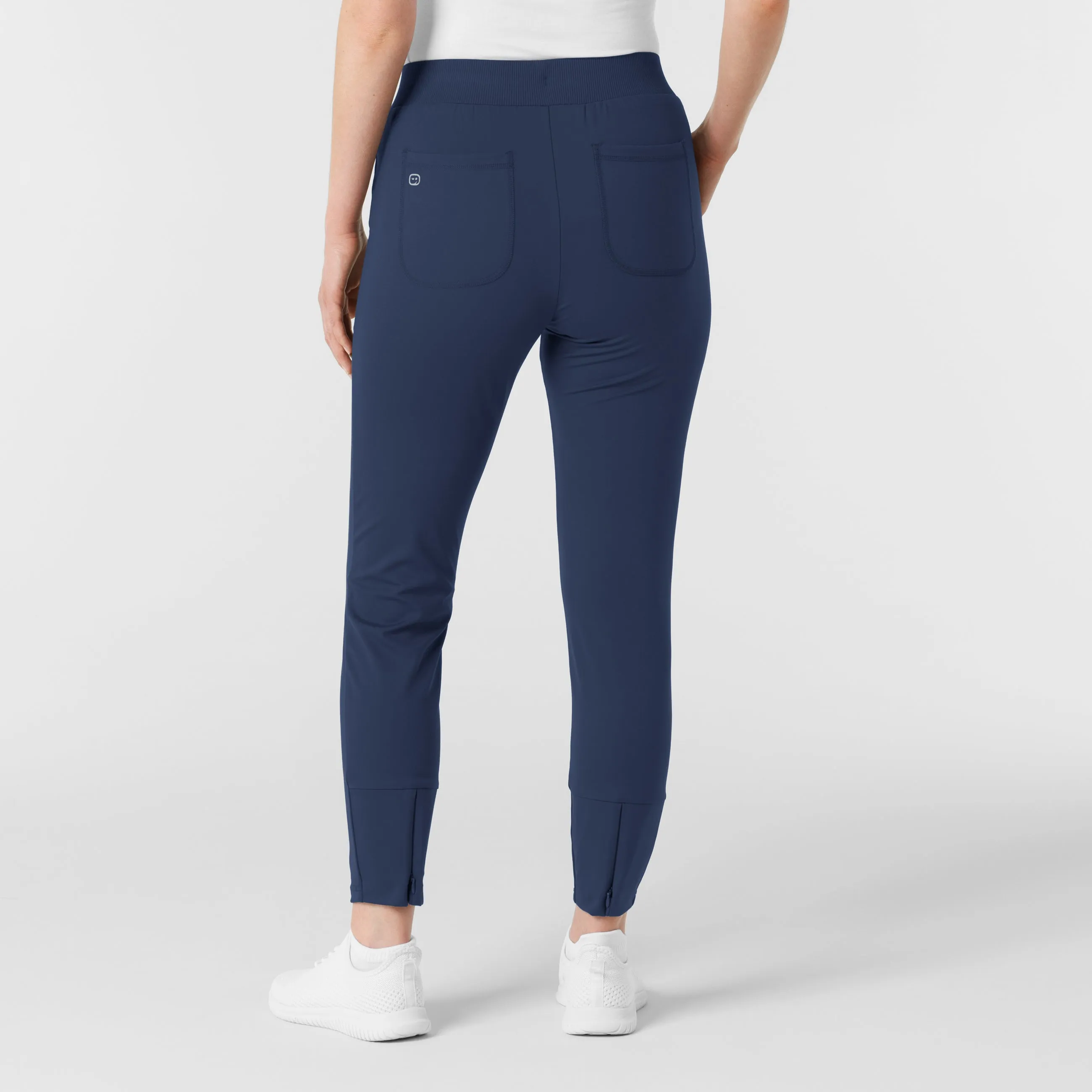 RENEW Knit Women's Track Scrub Pant - Navy