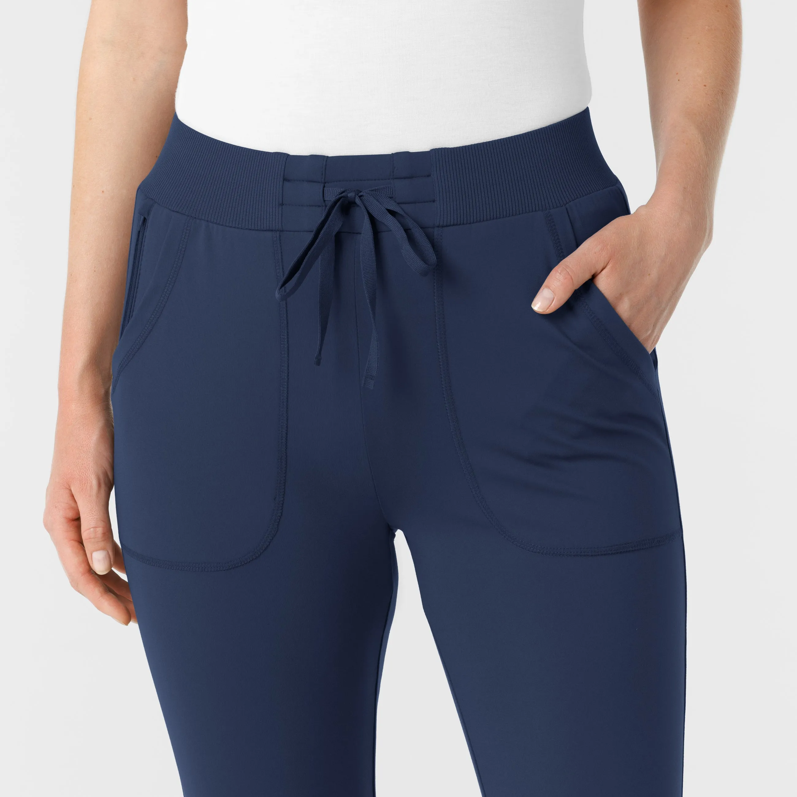 RENEW Knit Women's Track Scrub Pant - Navy