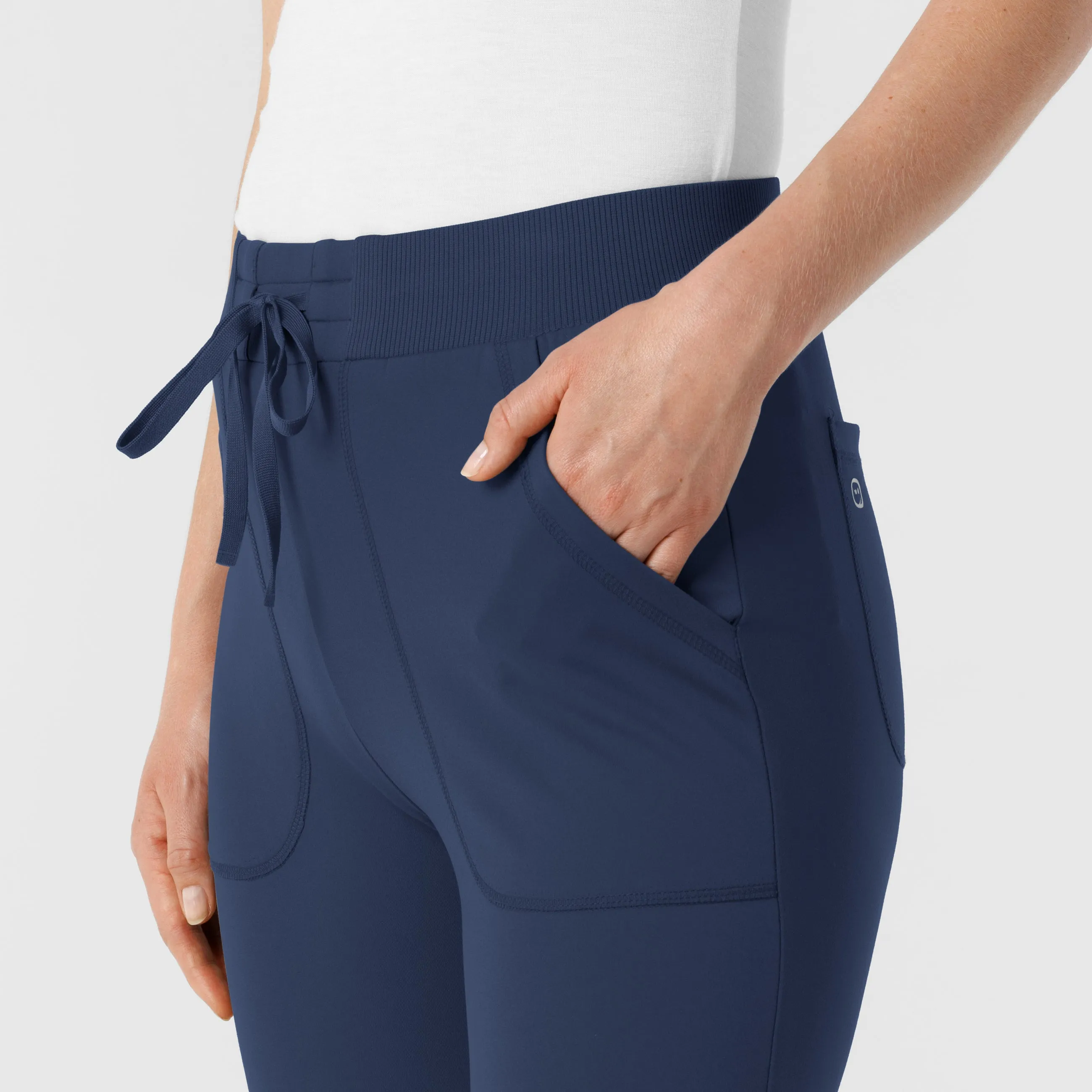 RENEW Knit Women's Track Scrub Pant - Navy