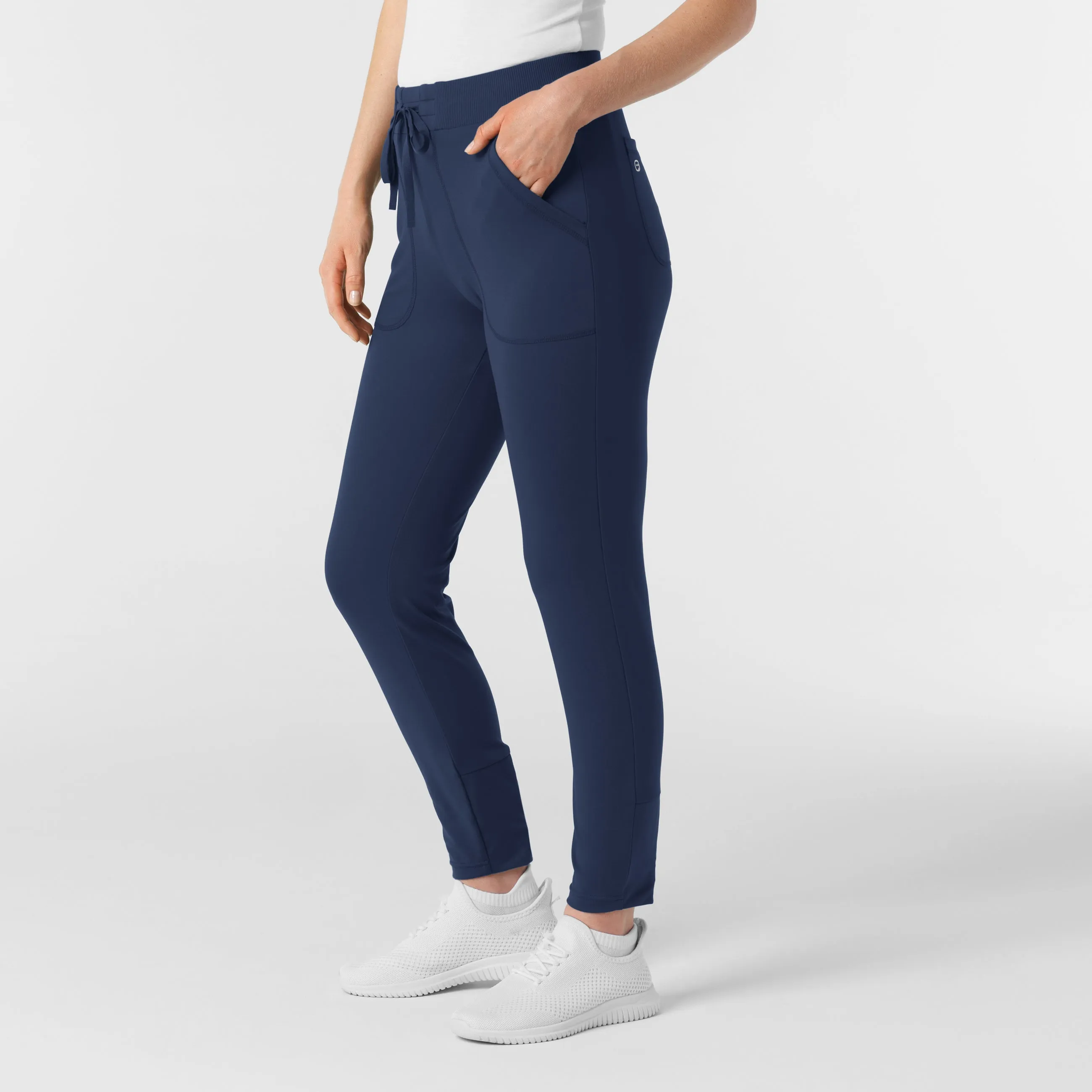 RENEW Knit Women's Track Scrub Pant - Navy