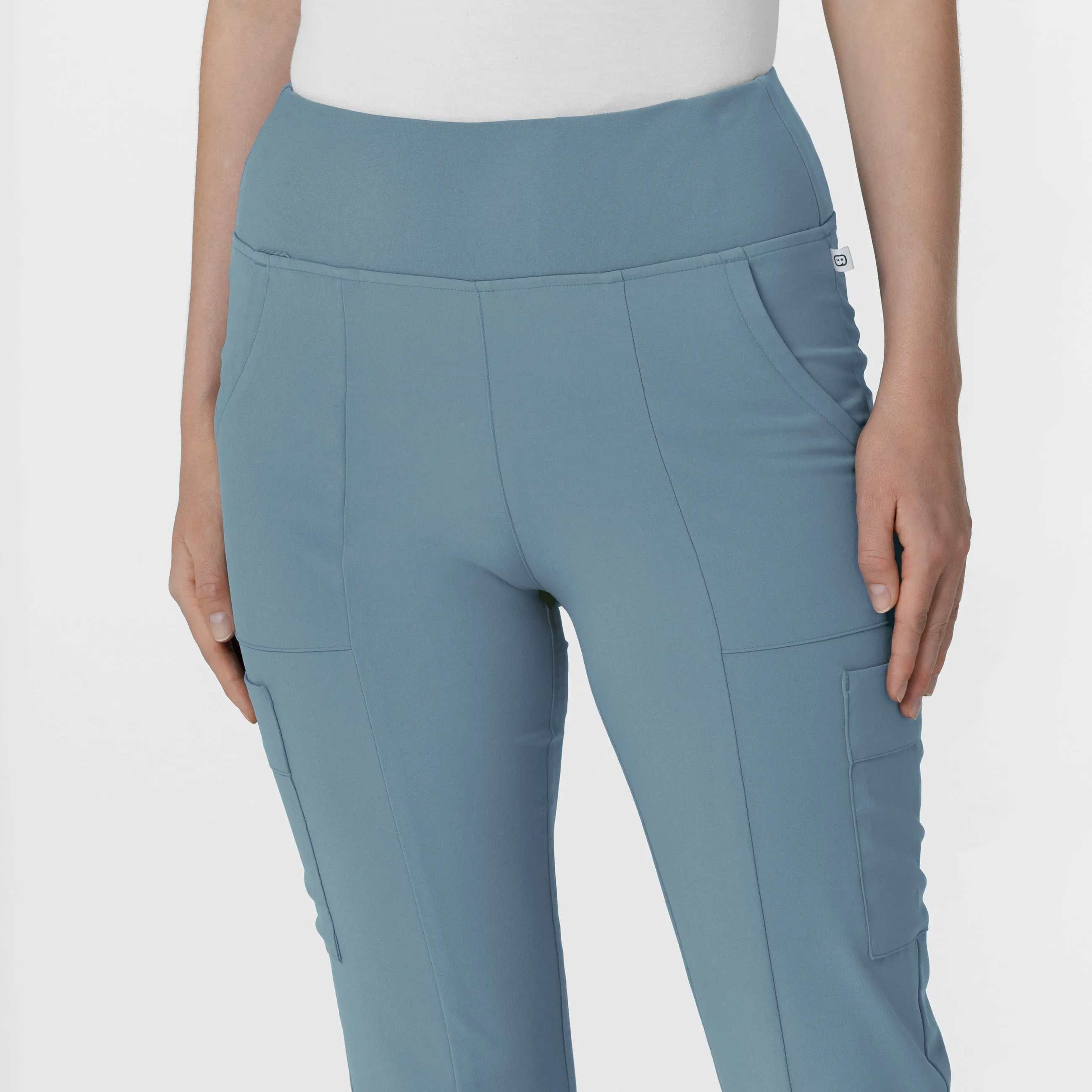 RENEW Women's Cargo Flare Scrub Pant - Elemental Blue