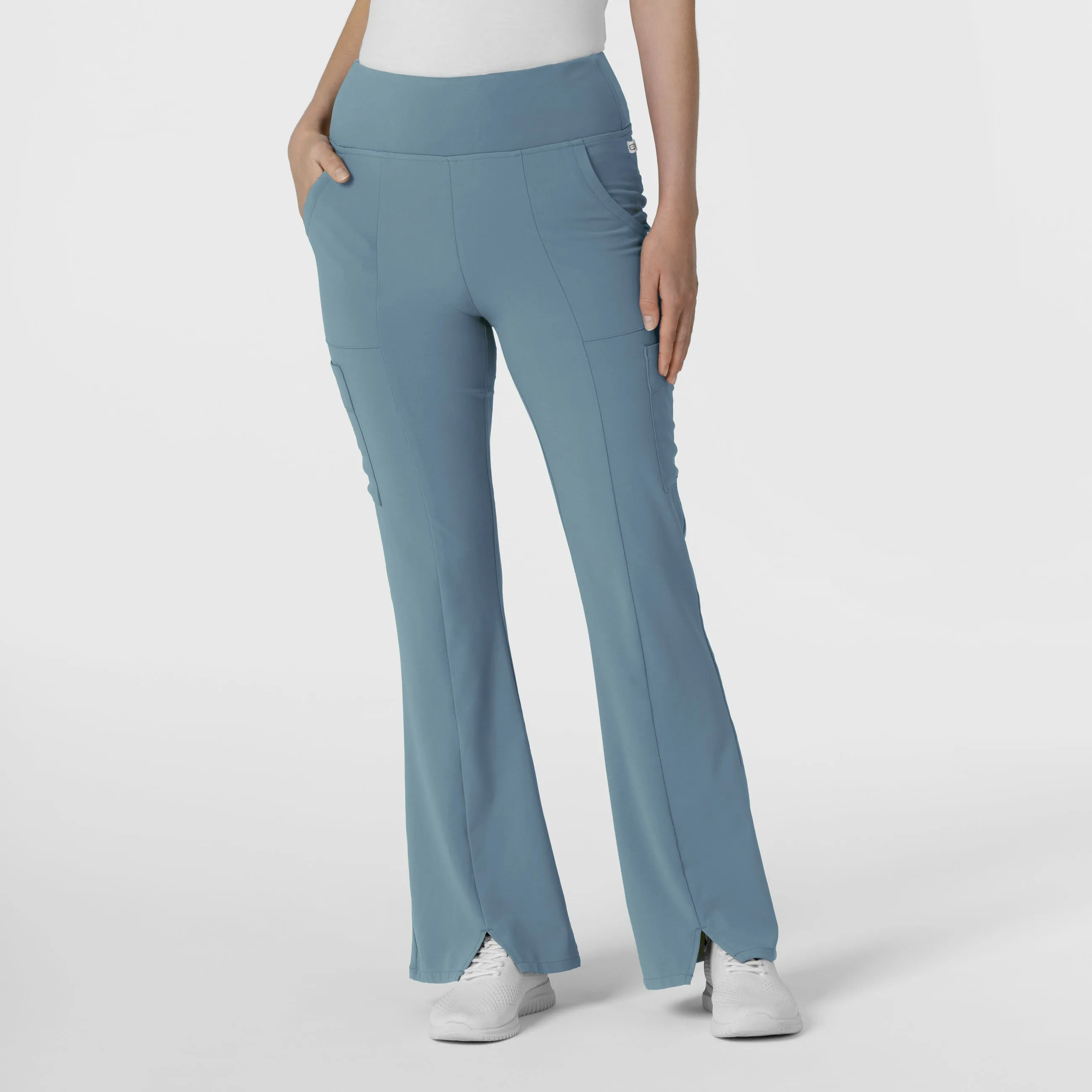 RENEW Women's Cargo Flare Scrub Pant - Elemental Blue