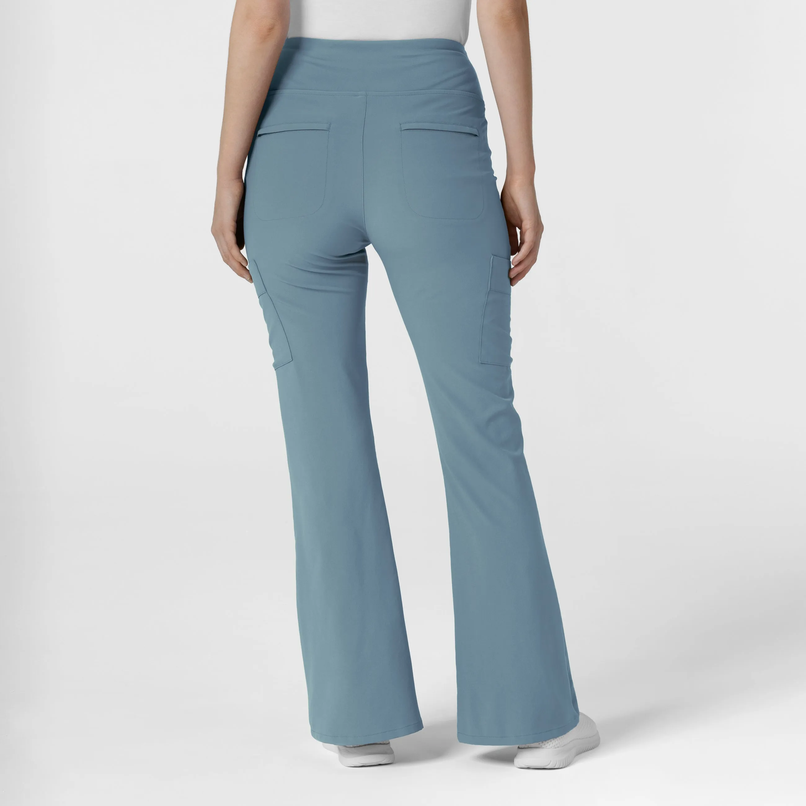 RENEW Women's Cargo Flare Scrub Pant - Elemental Blue