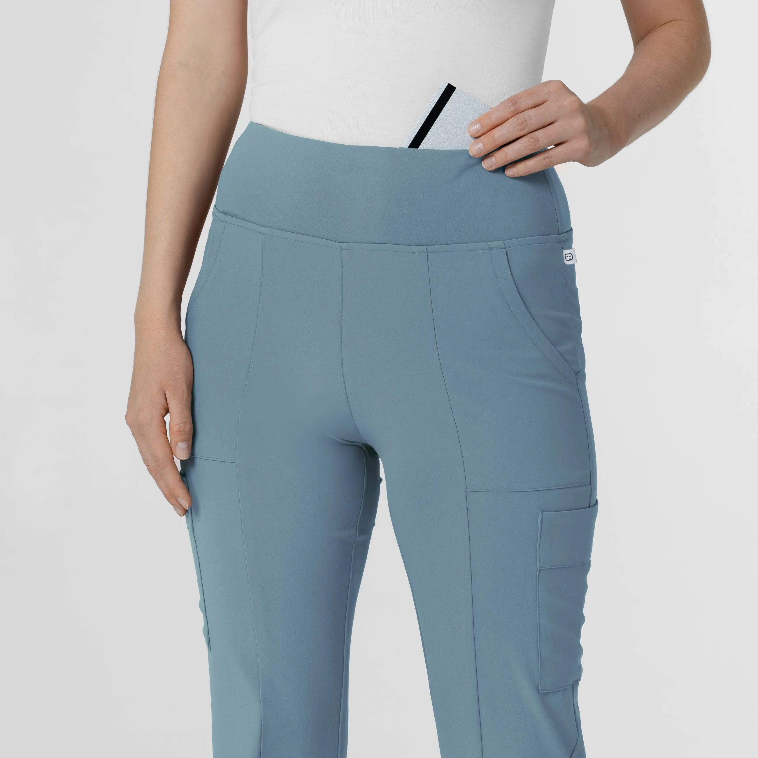 RENEW Women's Cargo Flare Scrub Pant - Elemental Blue