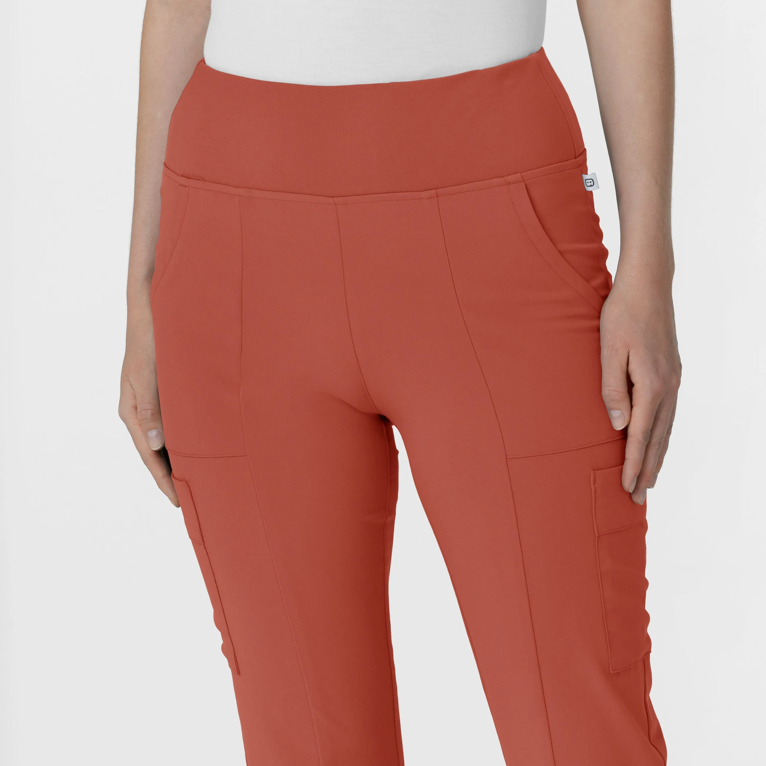 RENEW Women's Cargo Flare Scrub Pant - Mineral Red