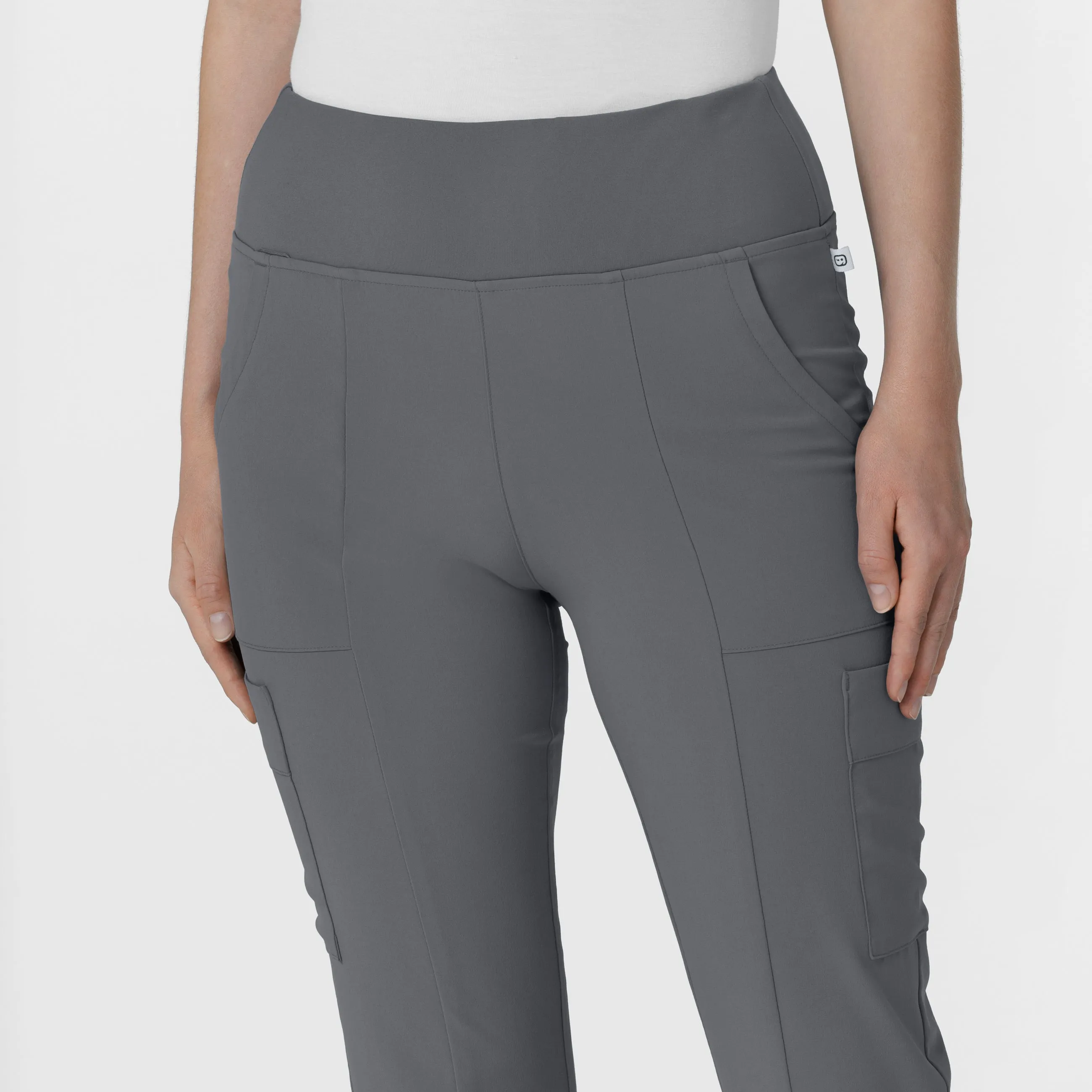 RENEW Women's Cargo Flare Scrub Pant - Pewter