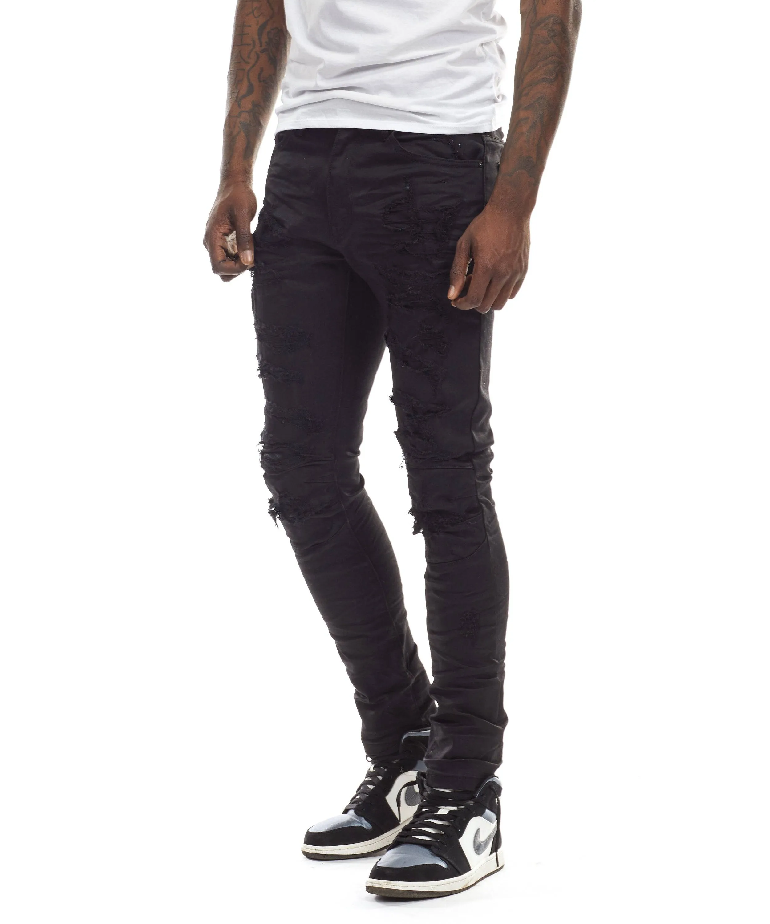 Rip & Repair Jeans - Jet Black