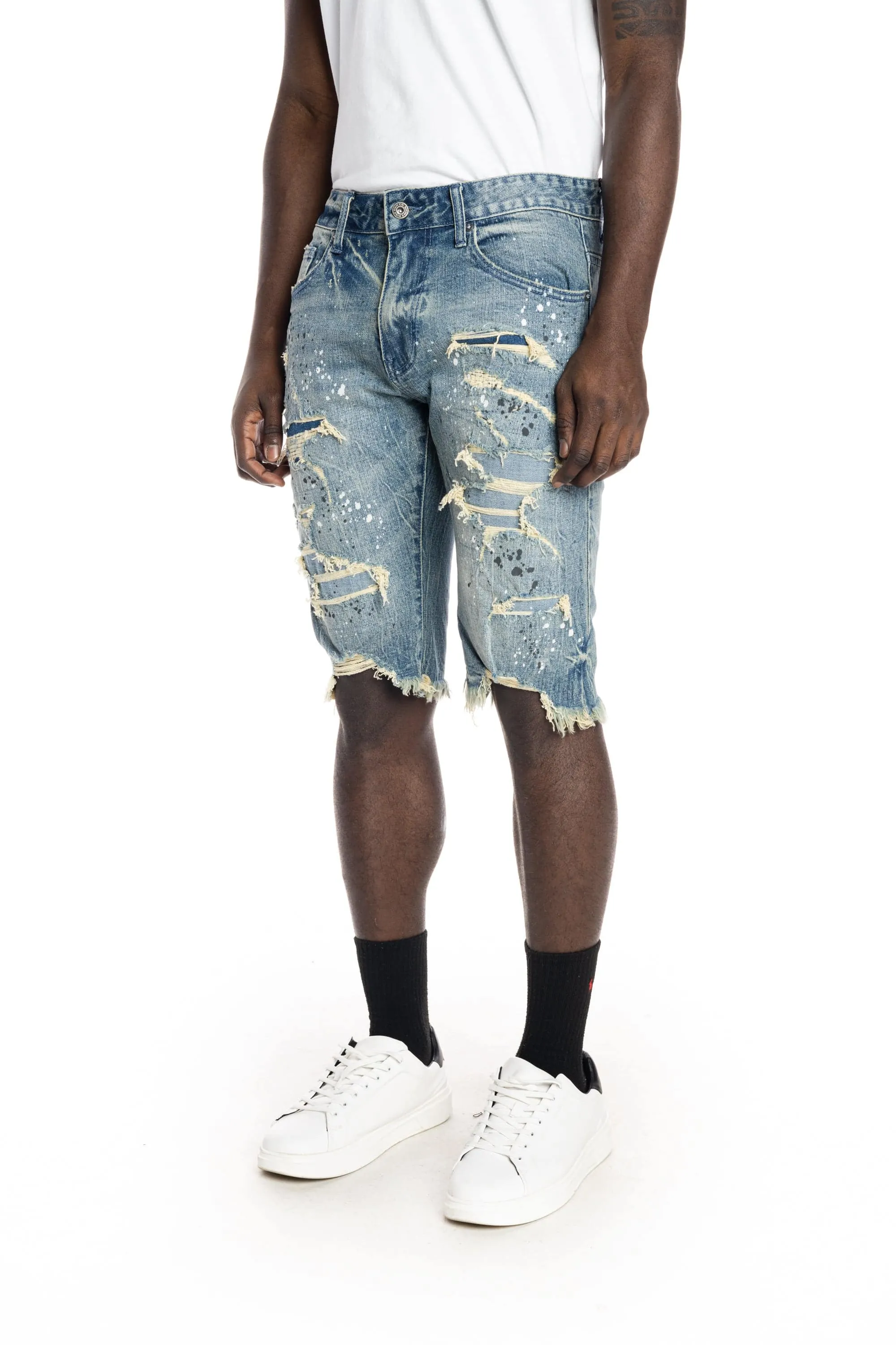 Ripoff Semi Basic Jean Shorts - Blue Stone