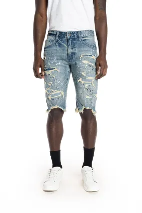 Ripoff Semi Basic Jean Shorts - Blue Stone