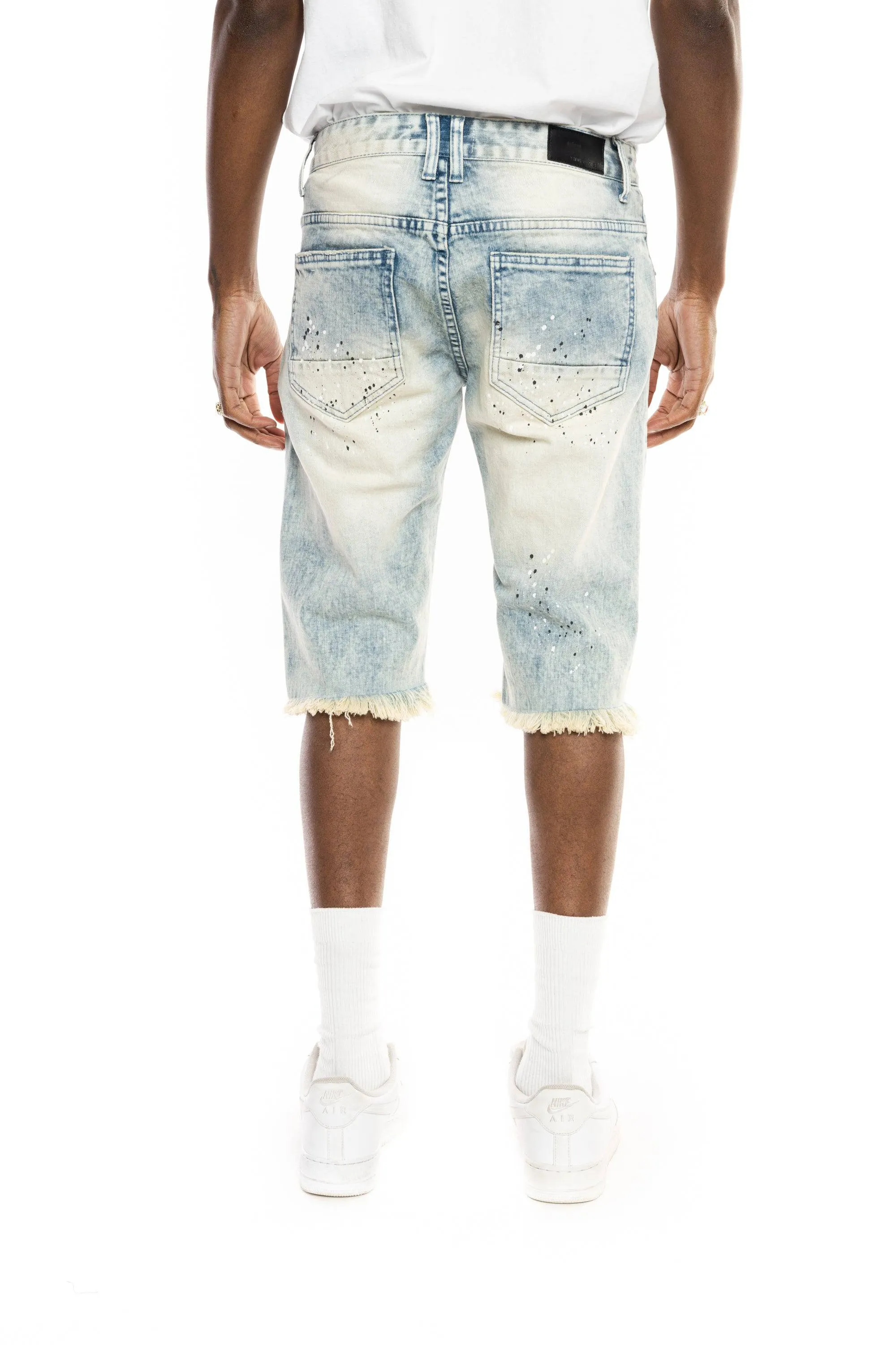 Ripoff Semi Basic Jean Shorts - Brighton Blue