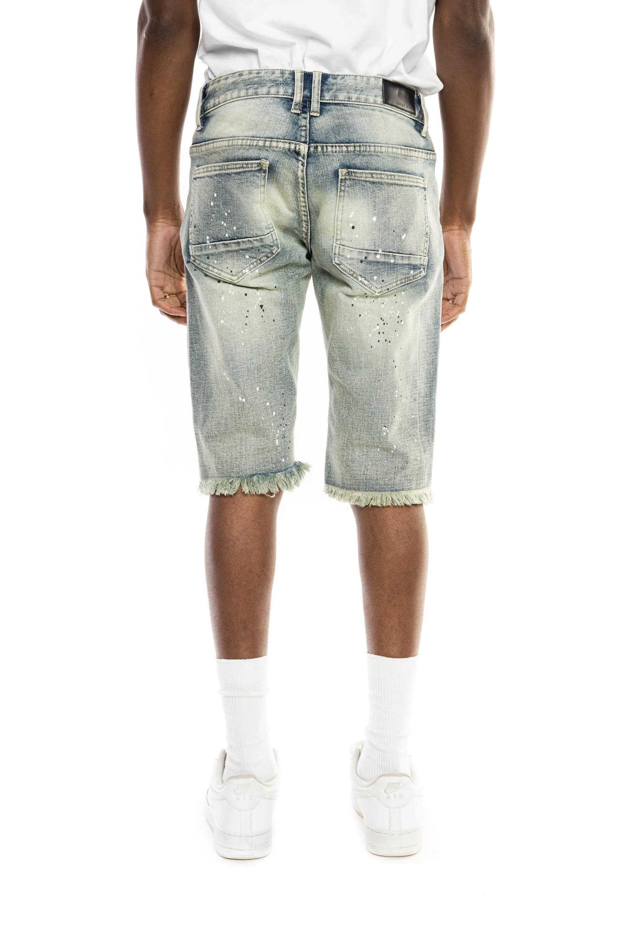 Ripoff Semi Basic Jean Shorts - Hyster Blue