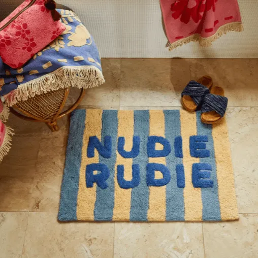 Sage and Clare Ira Nudie Rudie Bath Mat Blue Jean