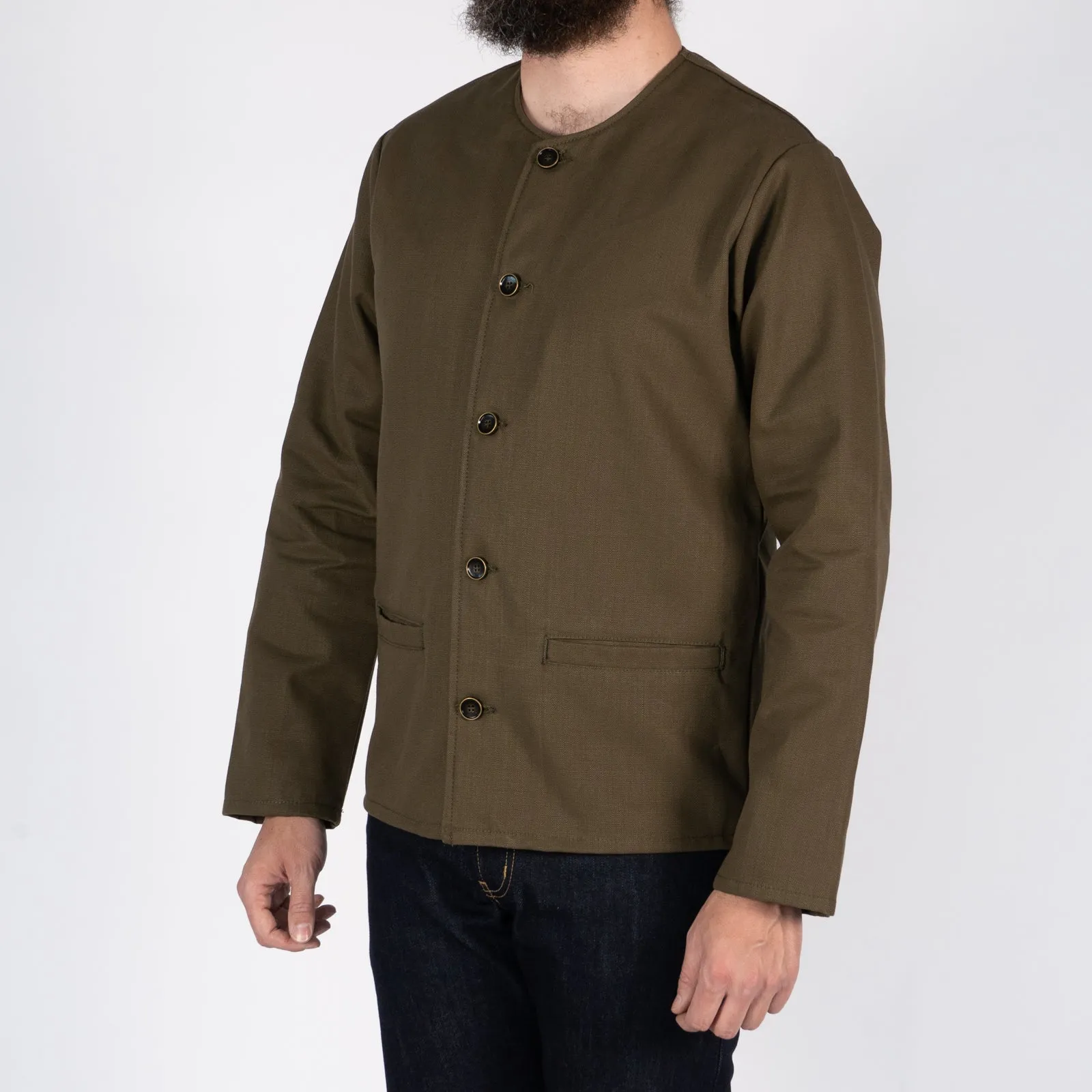 Smart Jacket - Raw Cotton Canvas - Olive