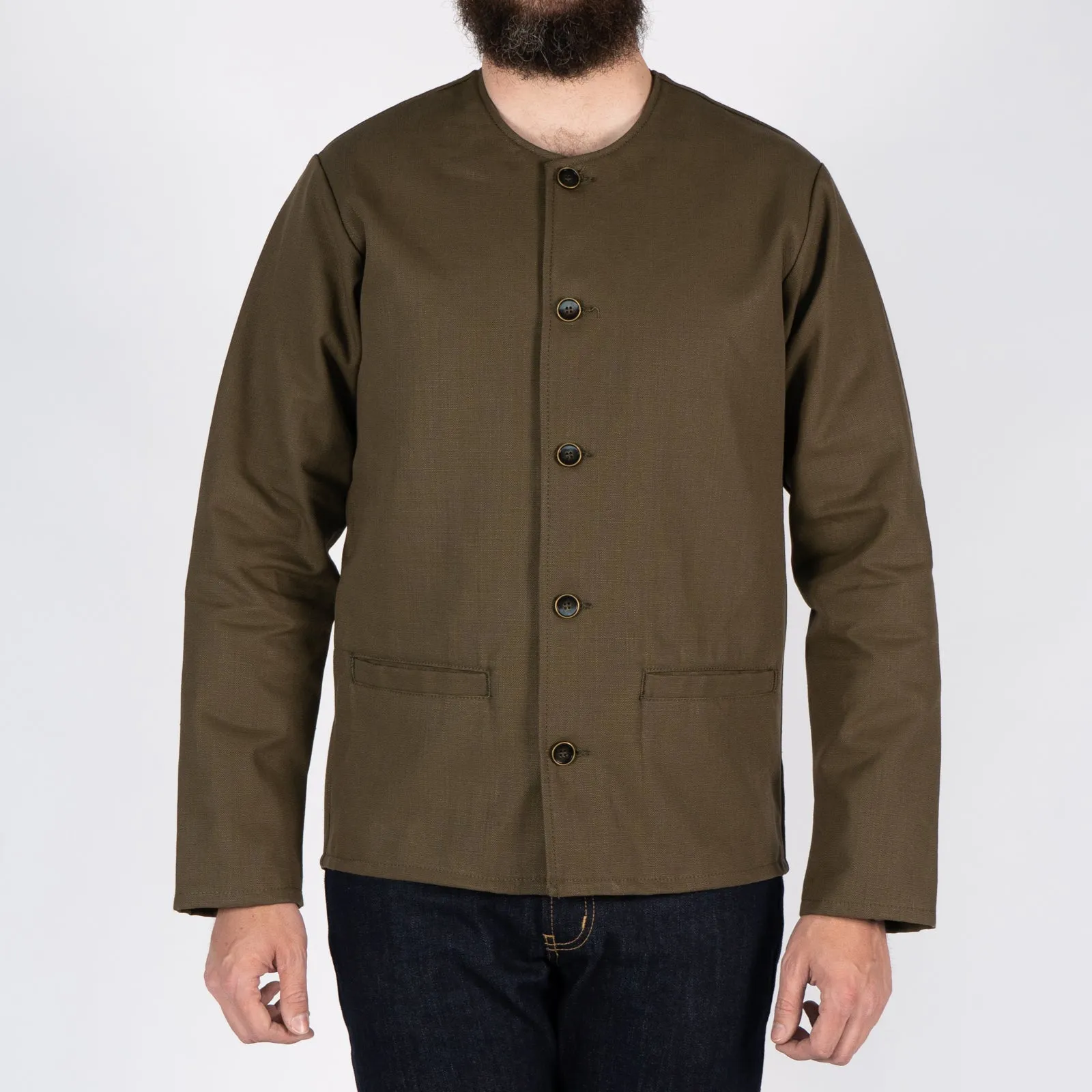 Smart Jacket - Raw Cotton Canvas - Olive