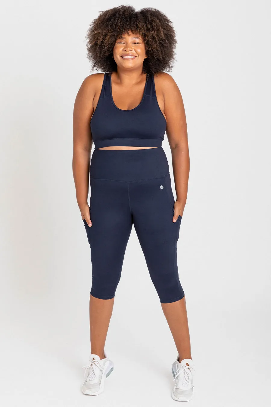 Smart Pocket 3/4 Length Tight - Navy